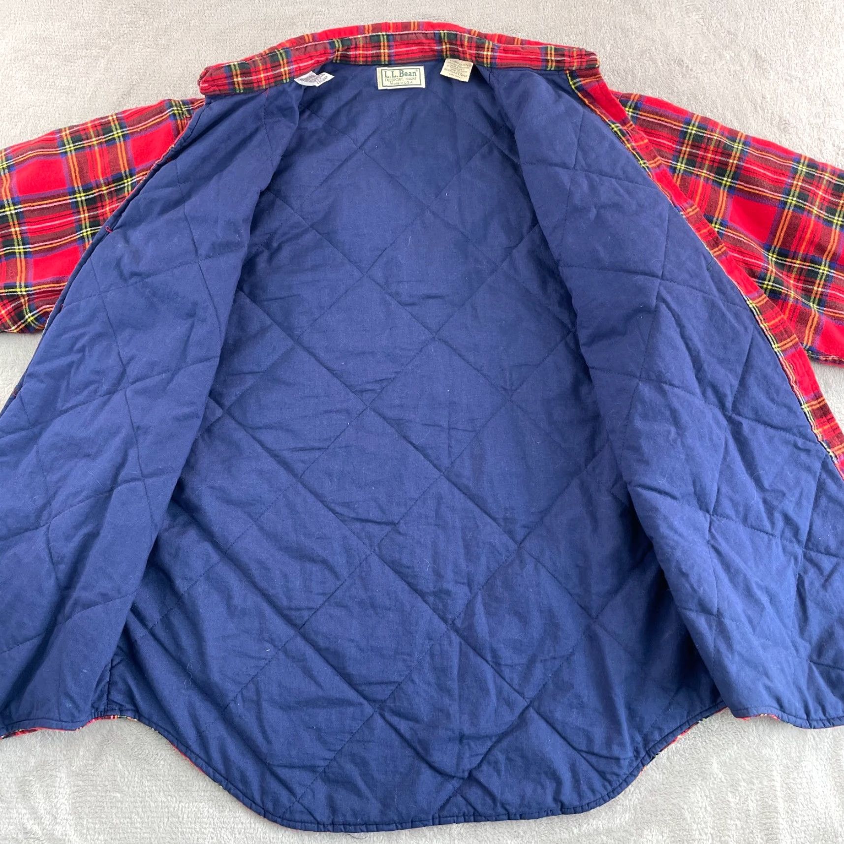Vintage VINTAGE LL Bean Flannel Shacket Men L Red Plaid USA Made Size US L / EU 52-54 / 3 - 4 Thumbnail
