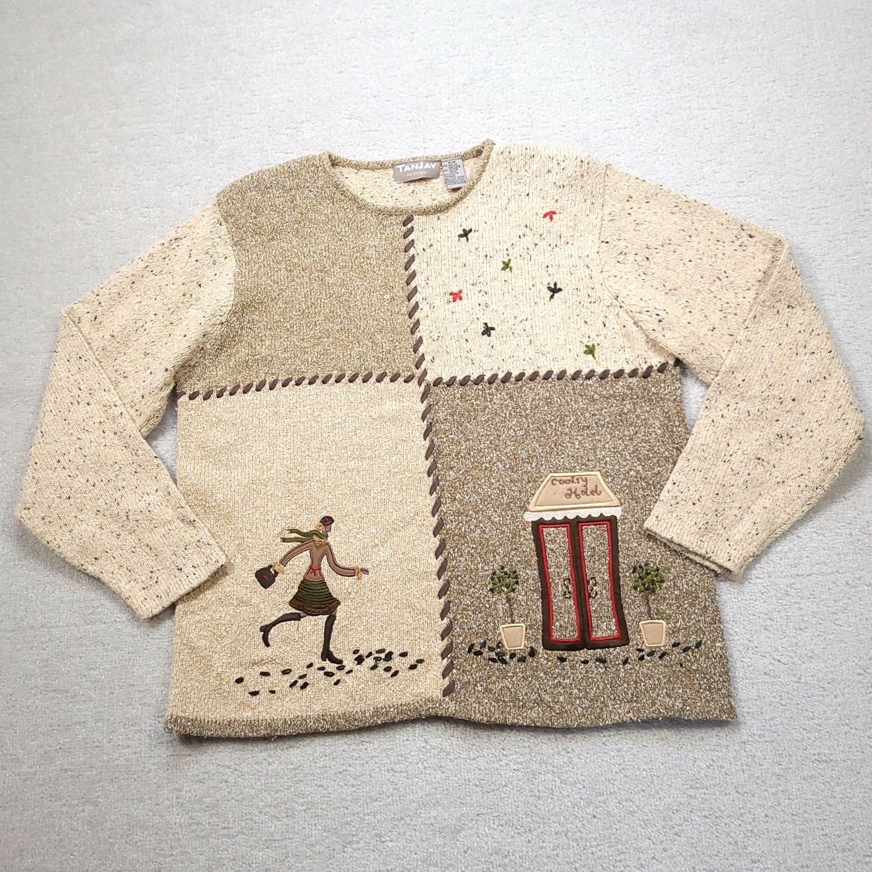 Vintage VINTAGE TanJay Sweater Womens PM Oatmeal Knit Women Petites Brown Country Hotel Size M / US 6-8 / IT 42-44 - 2 Thumbnail