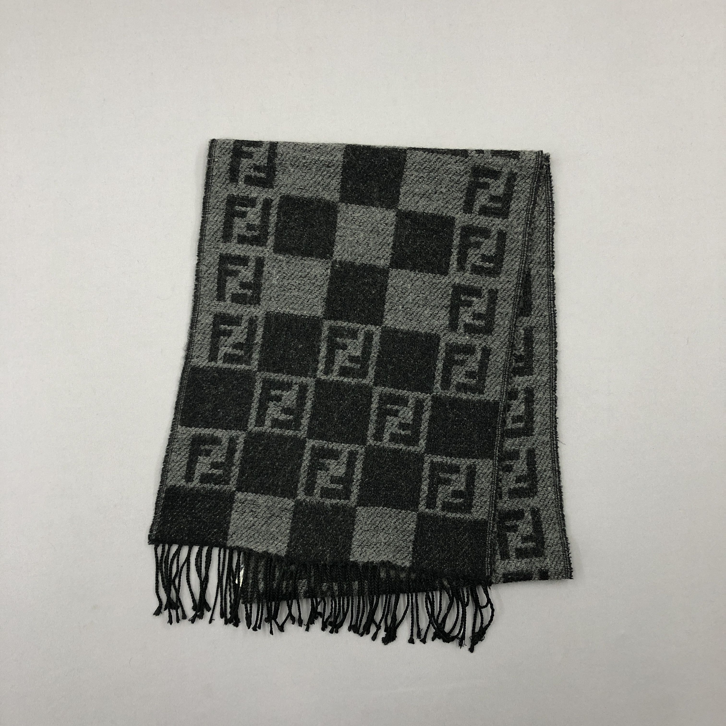 Fendi Vintage Fendi Scarf Fendi Zucca FF Monogram Wool Scarves Size ONE SIZE - 3 Thumbnail