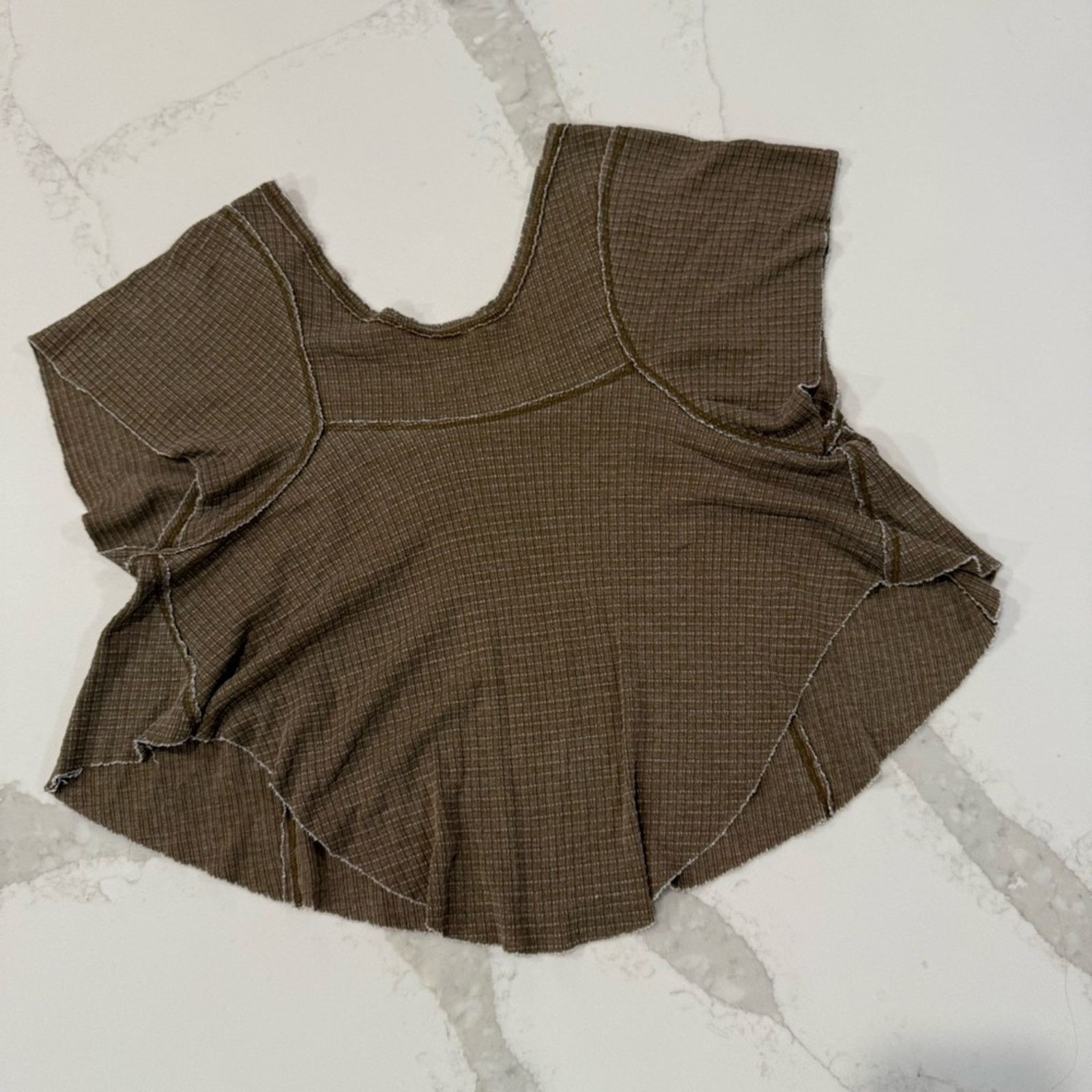 Free People Free People We The Free The One Tee Waffle Knit Women’s XS Size XS / US 0-2 / IT 36-38 - 5 Thumbnail