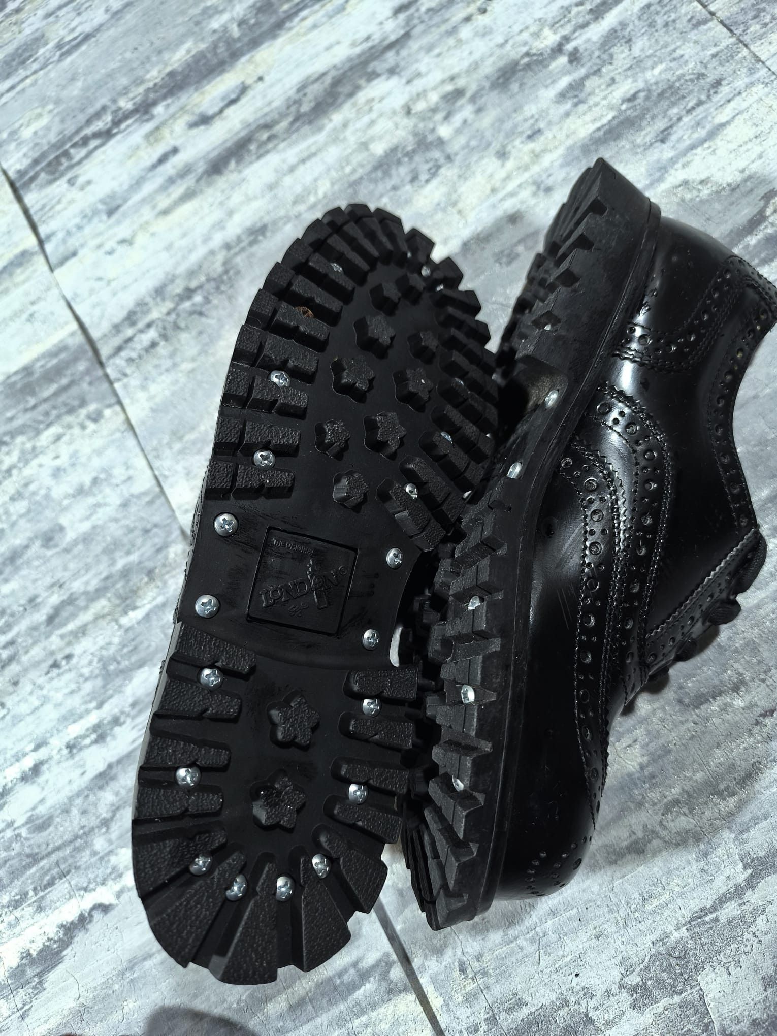 Seditionaries brogue chunky leather shoes punk Size US 7 / IT 37 - 9 Thumbnail