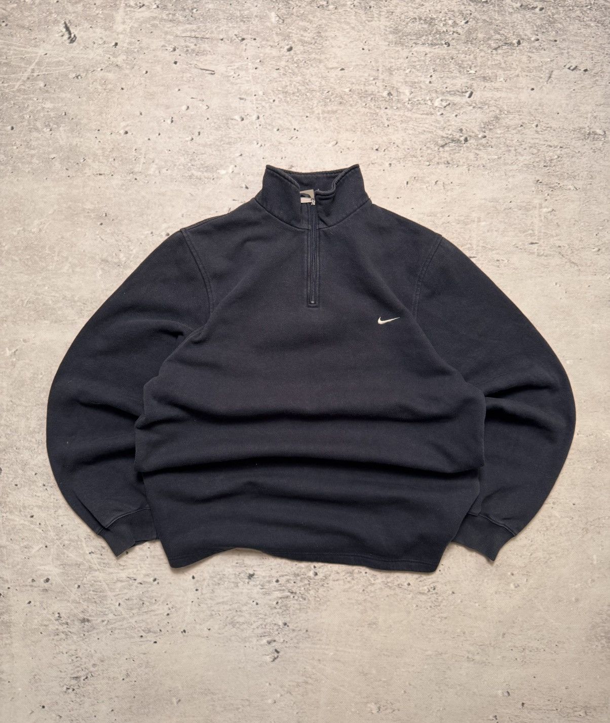 Nike × Vintage NIKE VINTAGE BASIC LOGO OVERSIZE BOXY 1/3 ZIP SWEATSHIRT Size US S / EU 44-46 / 1 - 1 Thumbnail