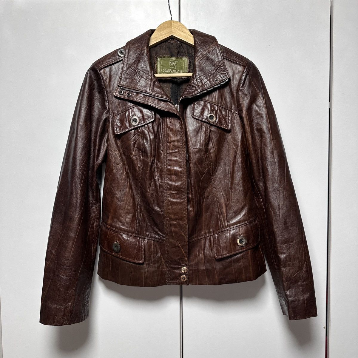 Other GianMariaGui vintage leather jacket brown luxury made ITALY Size S / US 4 / IT 40 - 1 Thumbnail