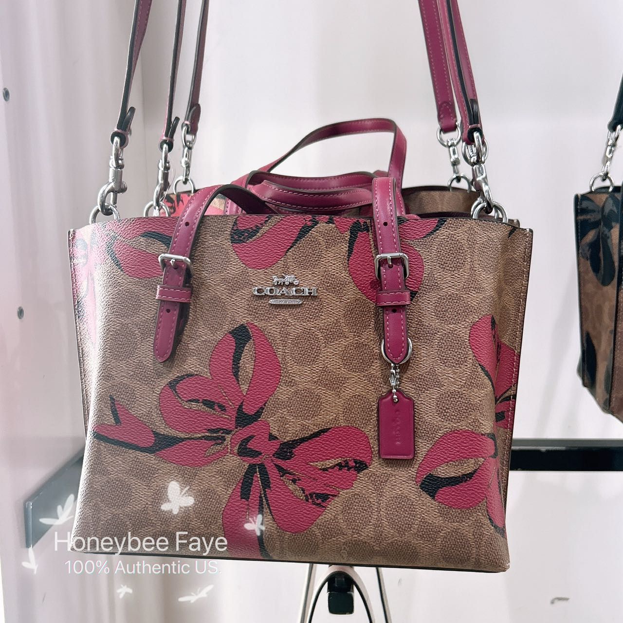 Coach Mollie Tote Bag 25 In Signature Canvas With Bow Print CZ767 Size ONE SIZE - 1 Thumbnail