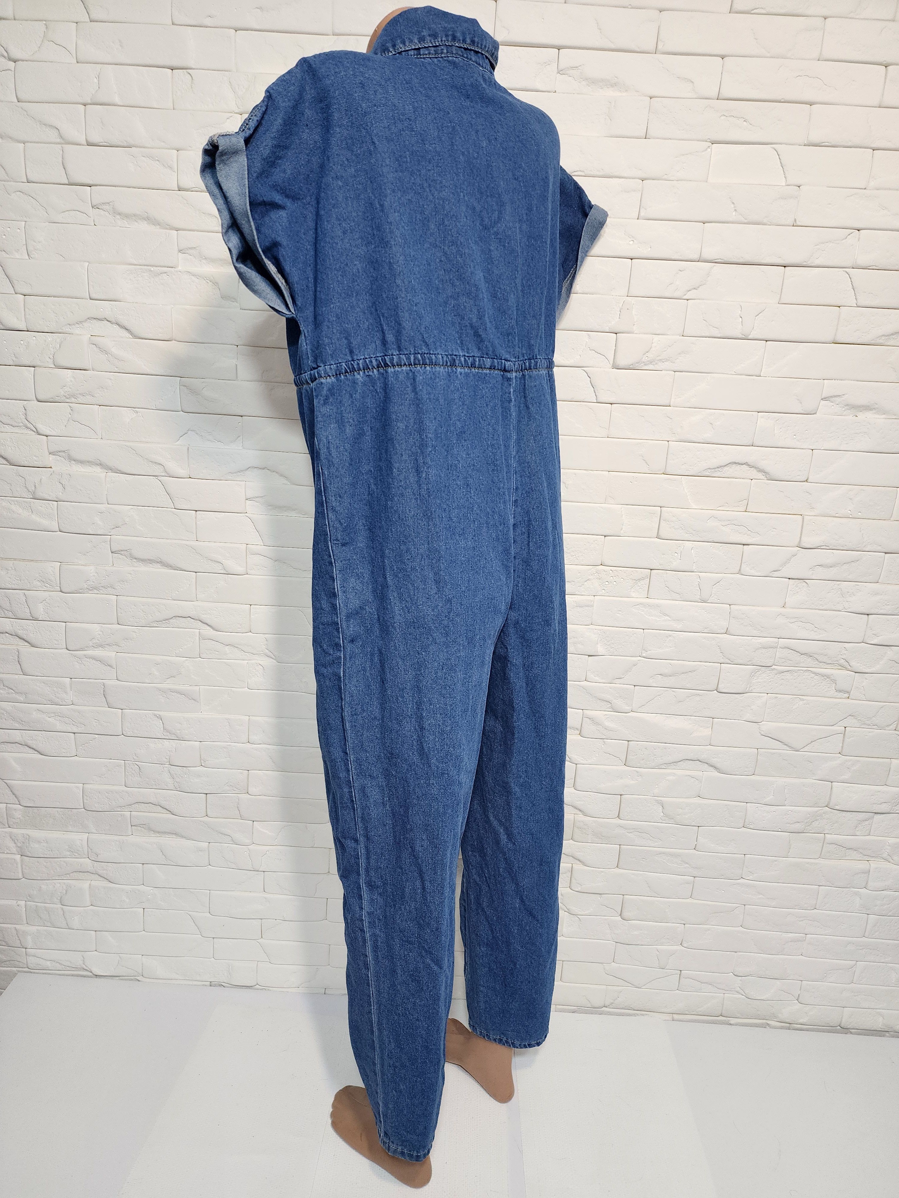 Denim & Co. Women's cotton jumpsuit. Size 42" / US 20 - 6 Thumbnail