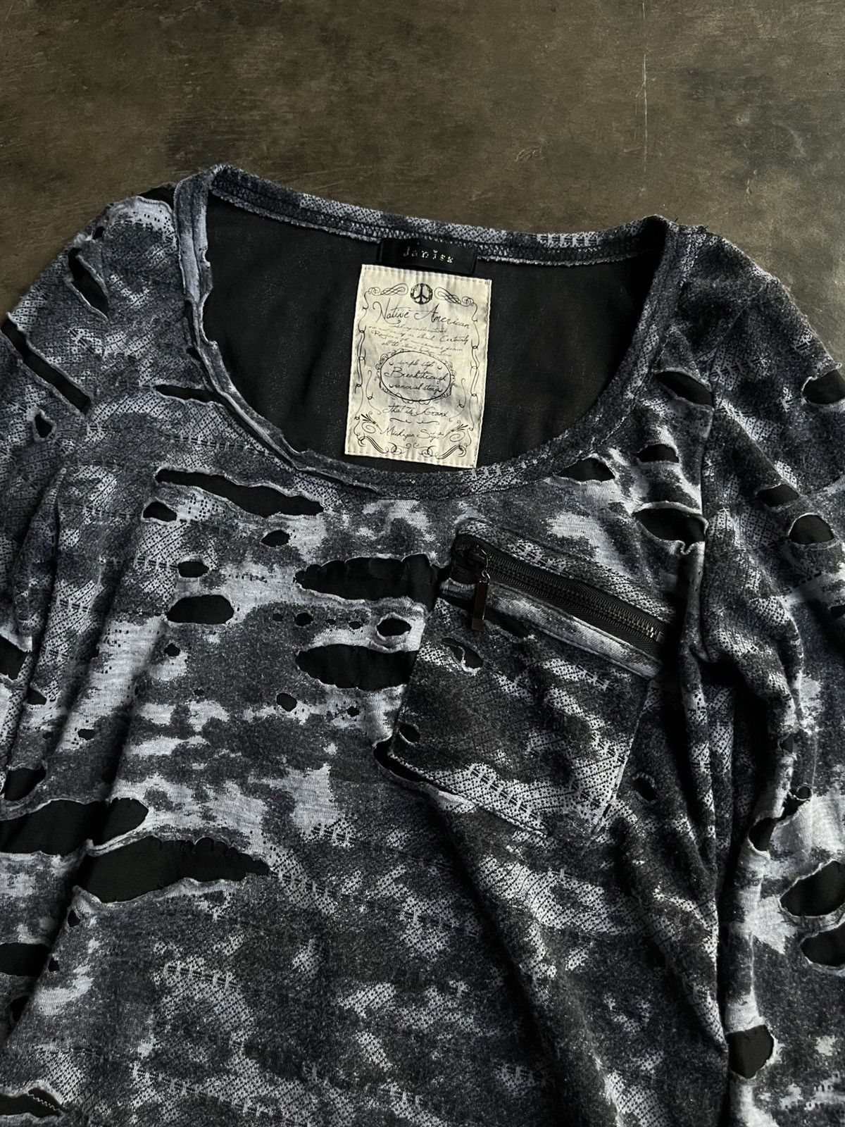 14th Addiction JAPANESE NATIVE AMERICAN DISTRESSED DRESS GOTHIC Y2K VKEI Size US M / EU 48-50 / 2 - 3 Thumbnail