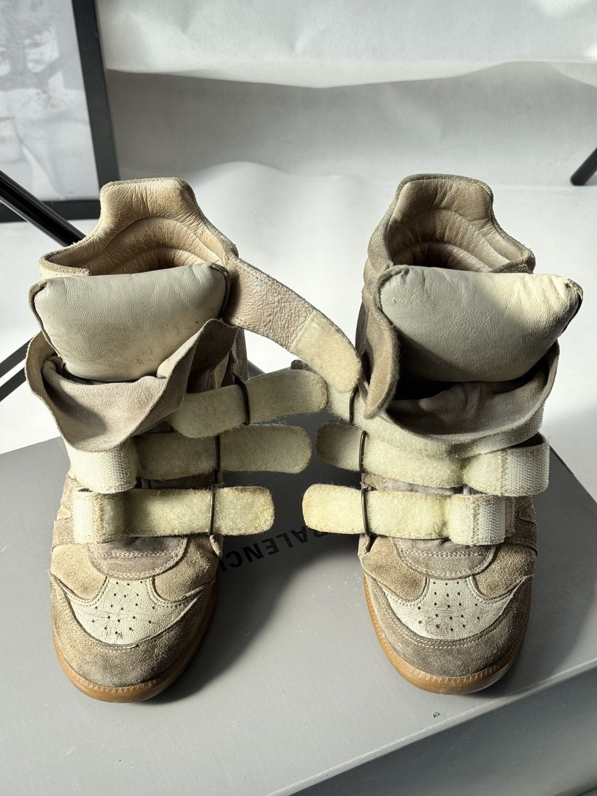 Isabel Marant Authentic Isabel Marant Etoile Bekett sneakers Suede Wedge Size US 7 / IT 37 - 18 Thumbnail