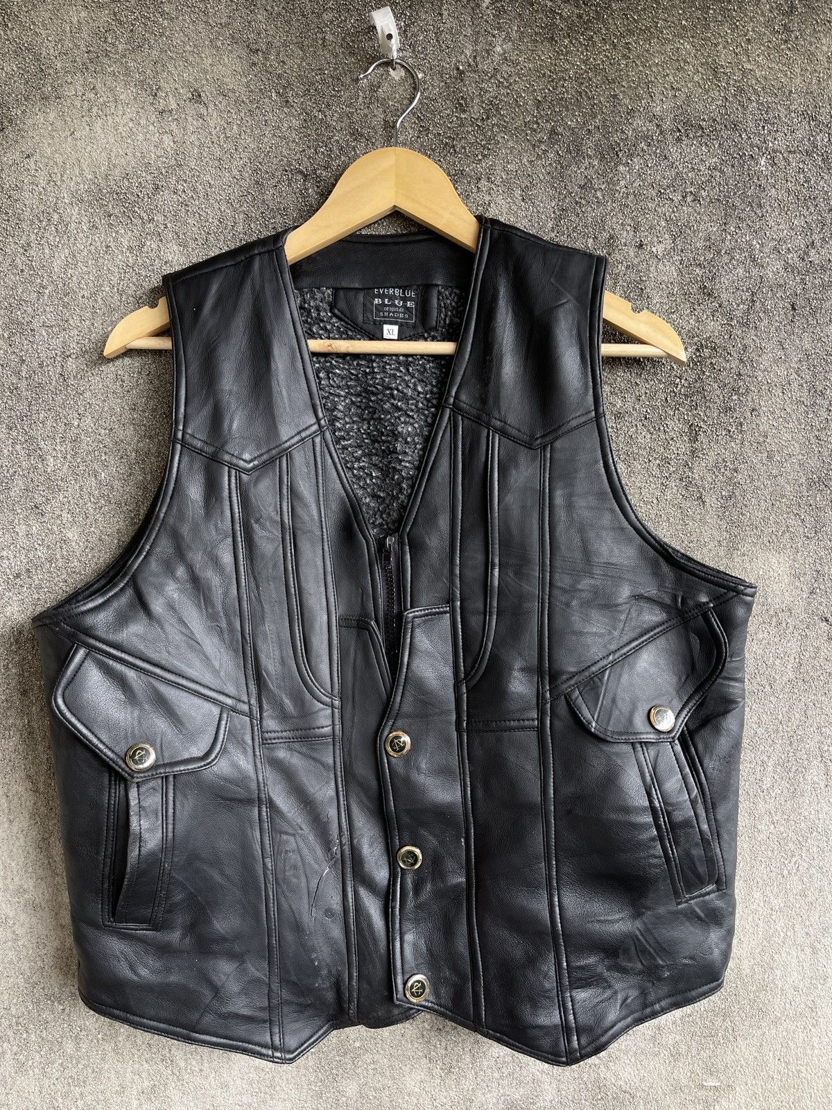 Last Drop🔥Rare🔥Japanese EVERBLUE Tracey Vest Pvc Jacket
