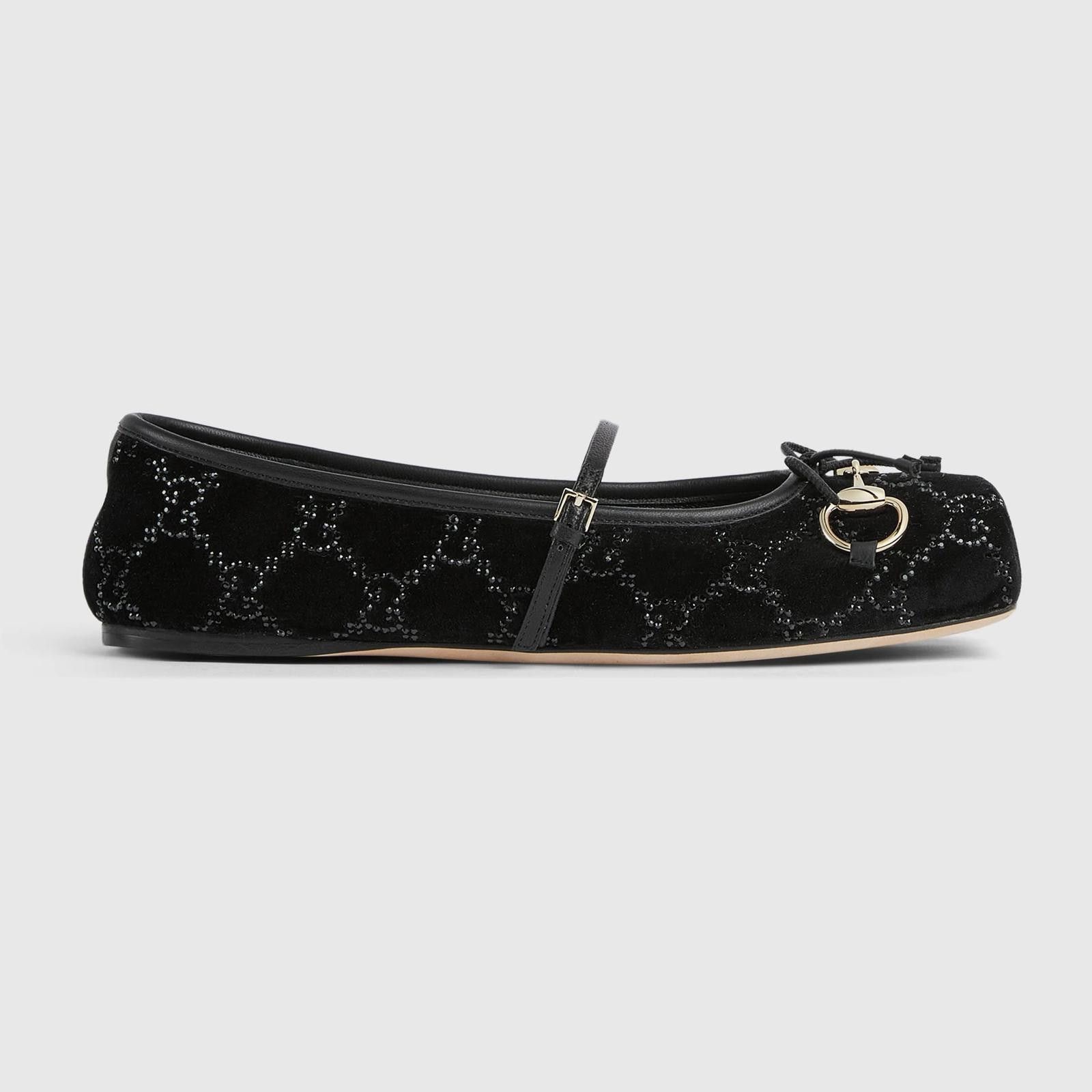 Gucci Gucci Horsebit GG Crystal Flats Size US 7.5 / IT 37.5 - 1 Thumbnail
