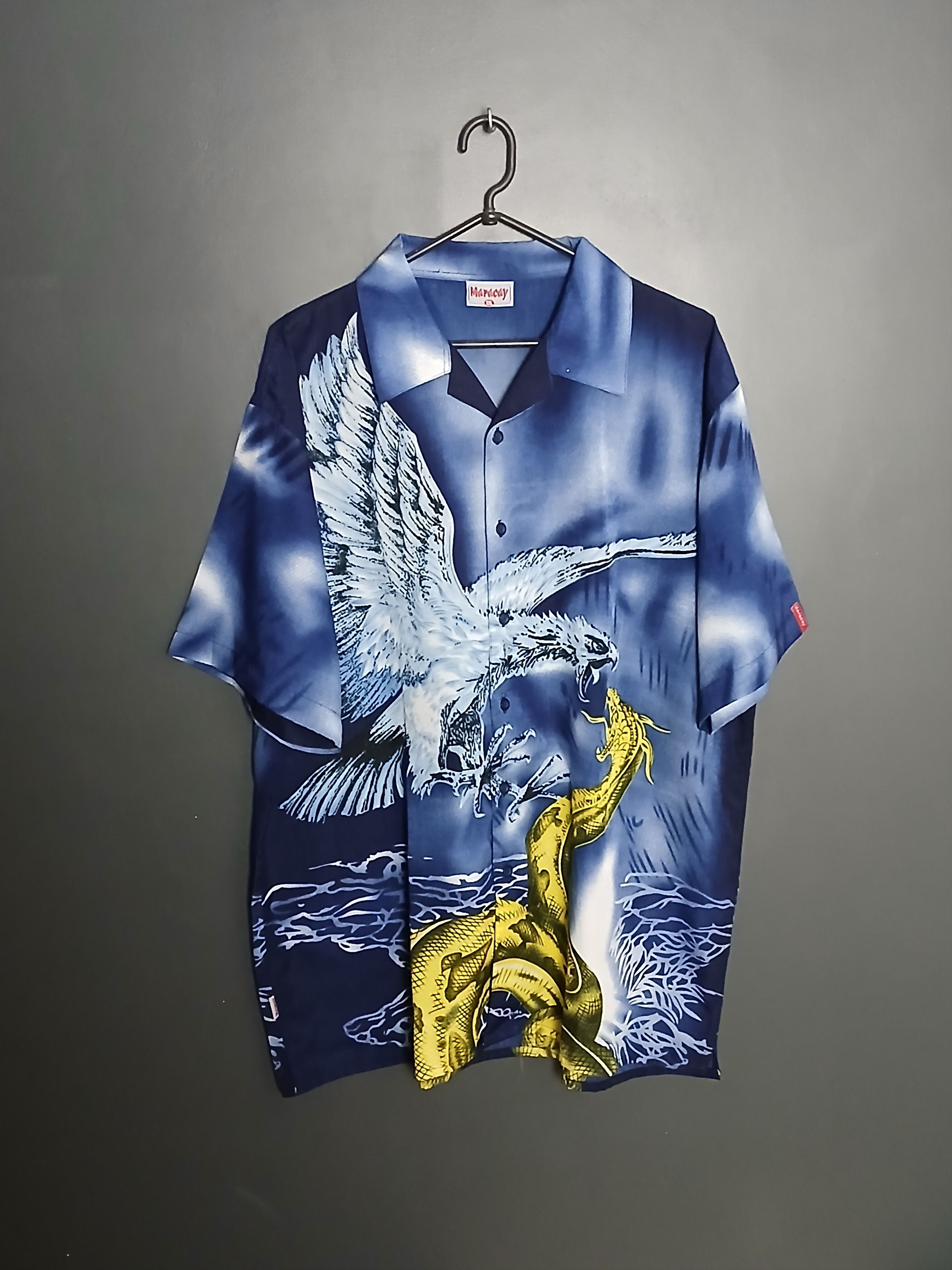 Japanese Brand Sukajan Dragon vs Eagle All Over Print Shirt Size US XXL / EU 58 / 5 - 1 Thumbnail