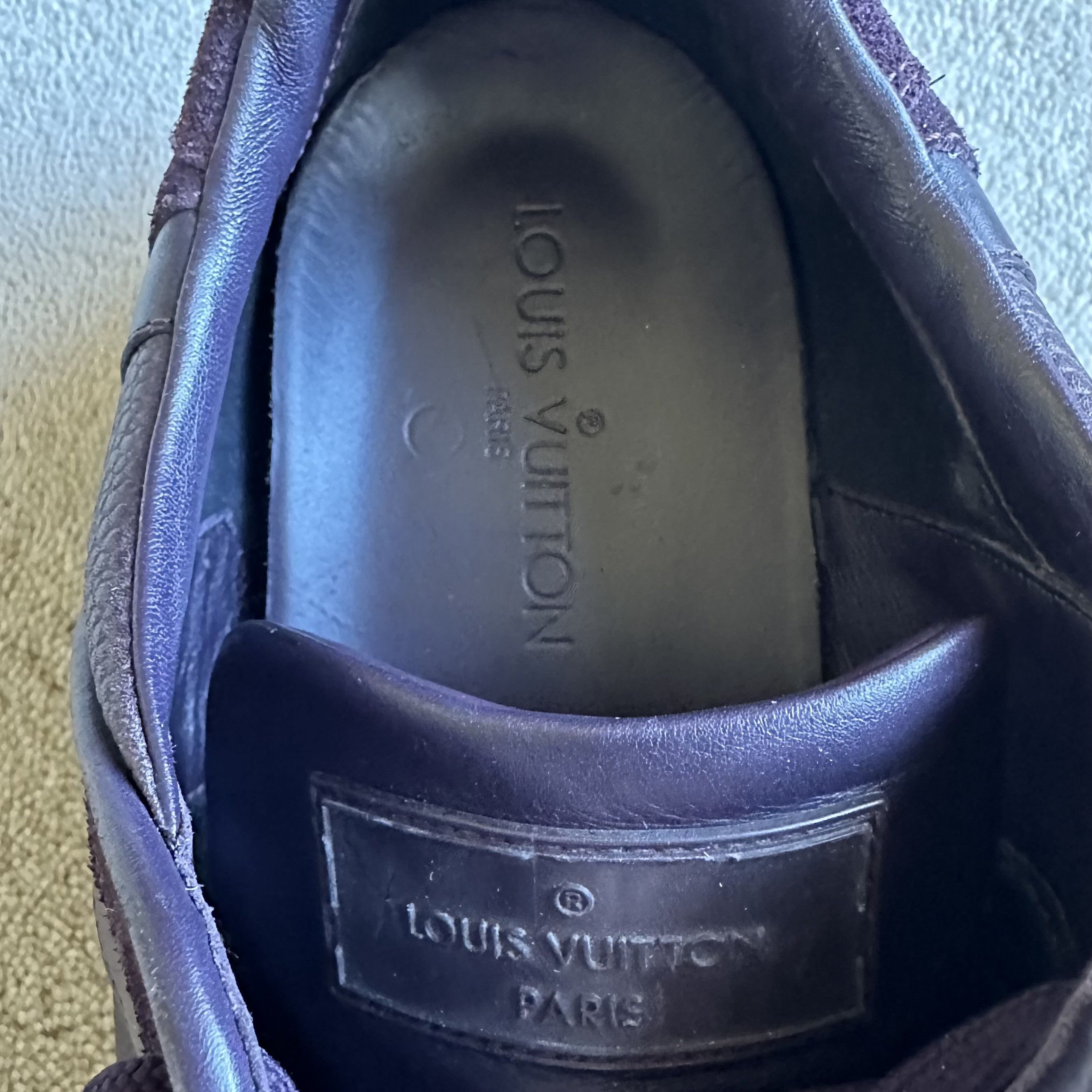 Louis Vuitton LOUIS VUITTON Dk Brown LEATHER Low-Top SNEAKERS Size 7.5 LV Size US 8.5 / EU 41-42 - 8 Thumbnail