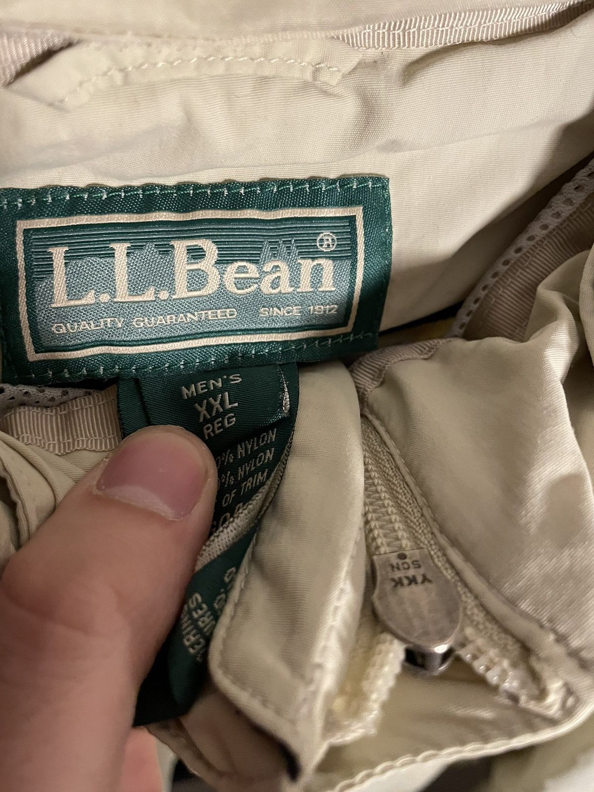L.L. Bean Vintage 90s Beige LL Bean windbreaker lightweight jacket Size US XXL / EU 58 / 5 - 3 Thumbnail