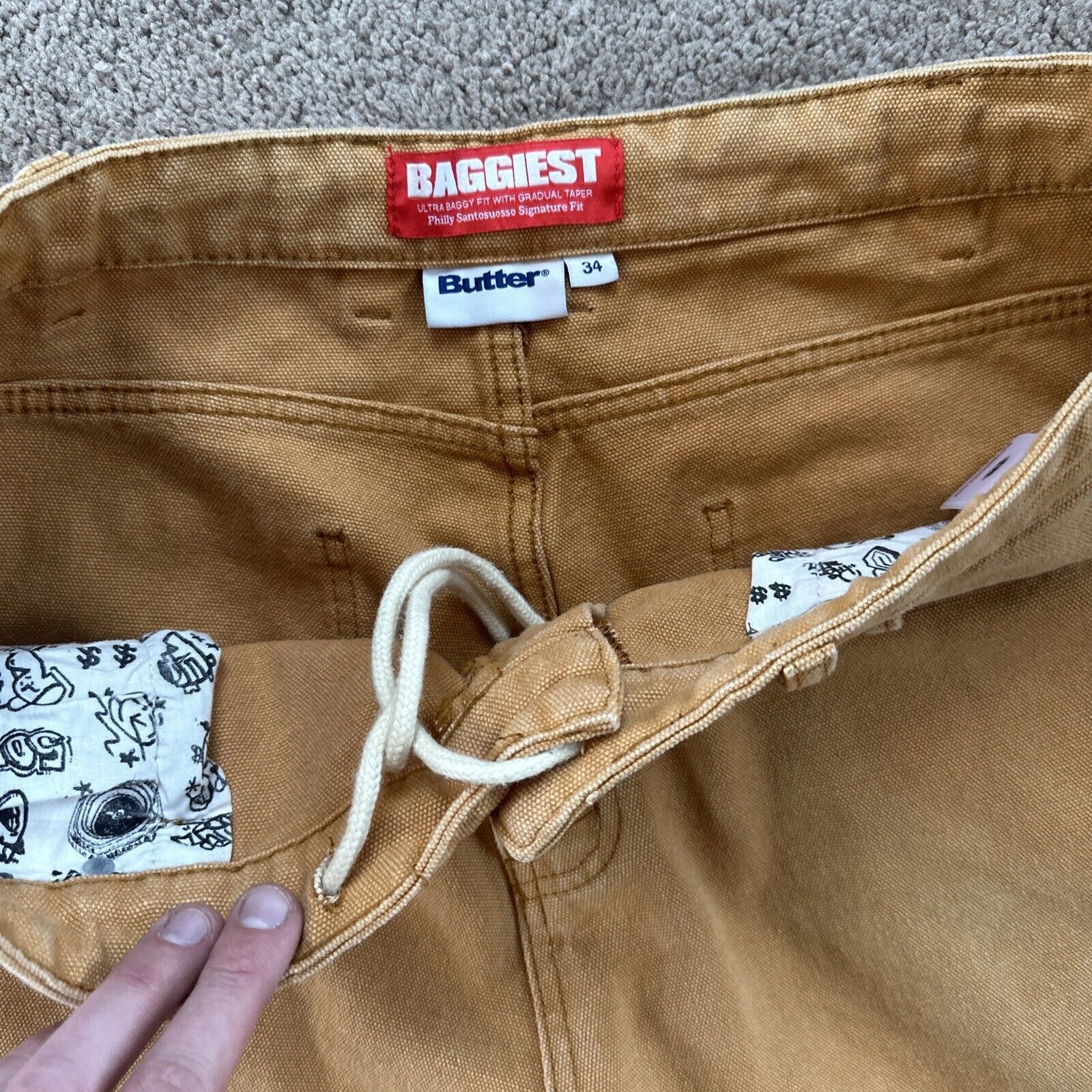 Butter Goods Butter Goods Baggiest Pant Brown Tan Size 34 Size US 34 / EU 50 - 3 Thumbnail