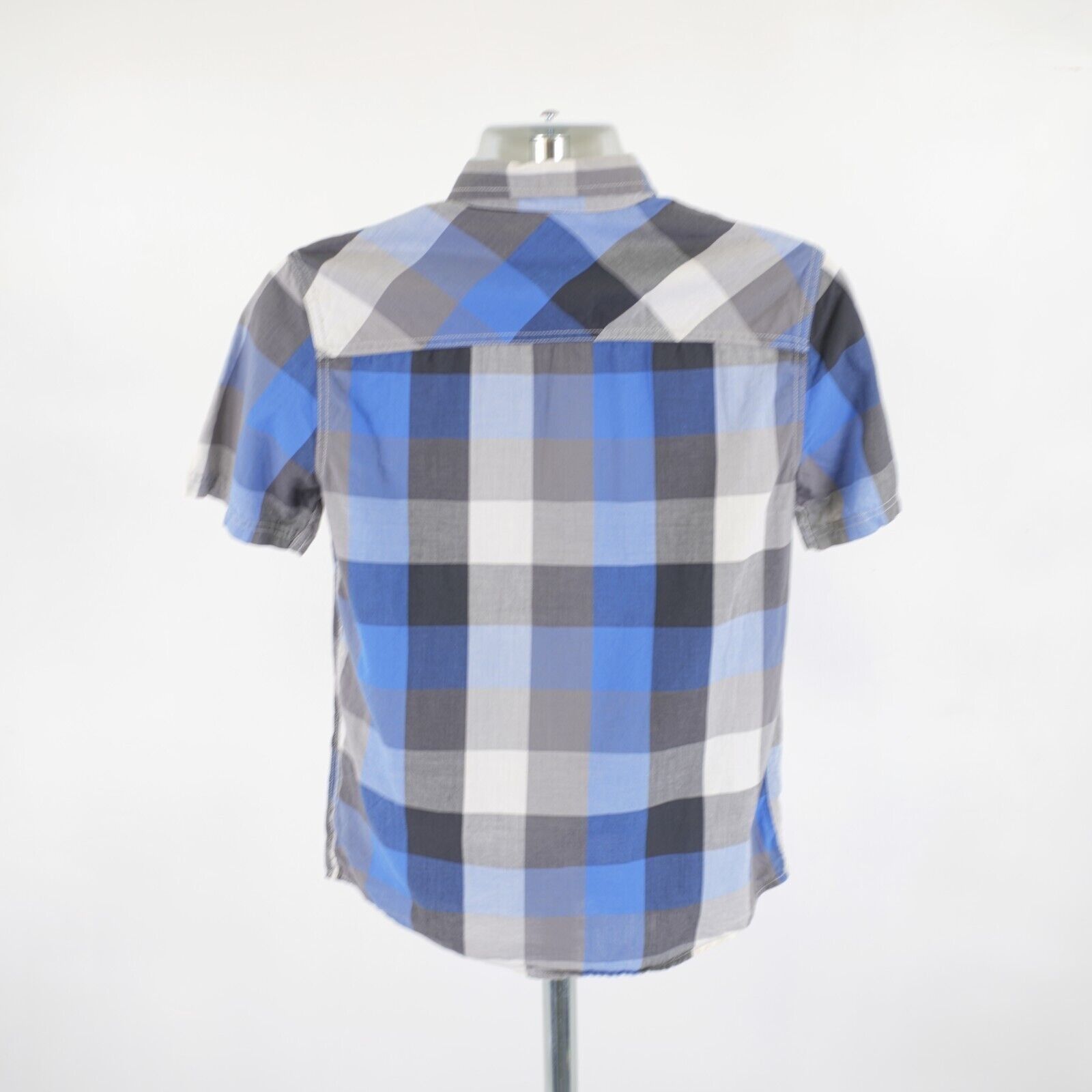 Arizona Jean Co. Arizona Jeans XL Blue Gray Plaid Short Sleeve Pocket Collare Size US XL / EU 56 / 4 - 6 Thumbnail