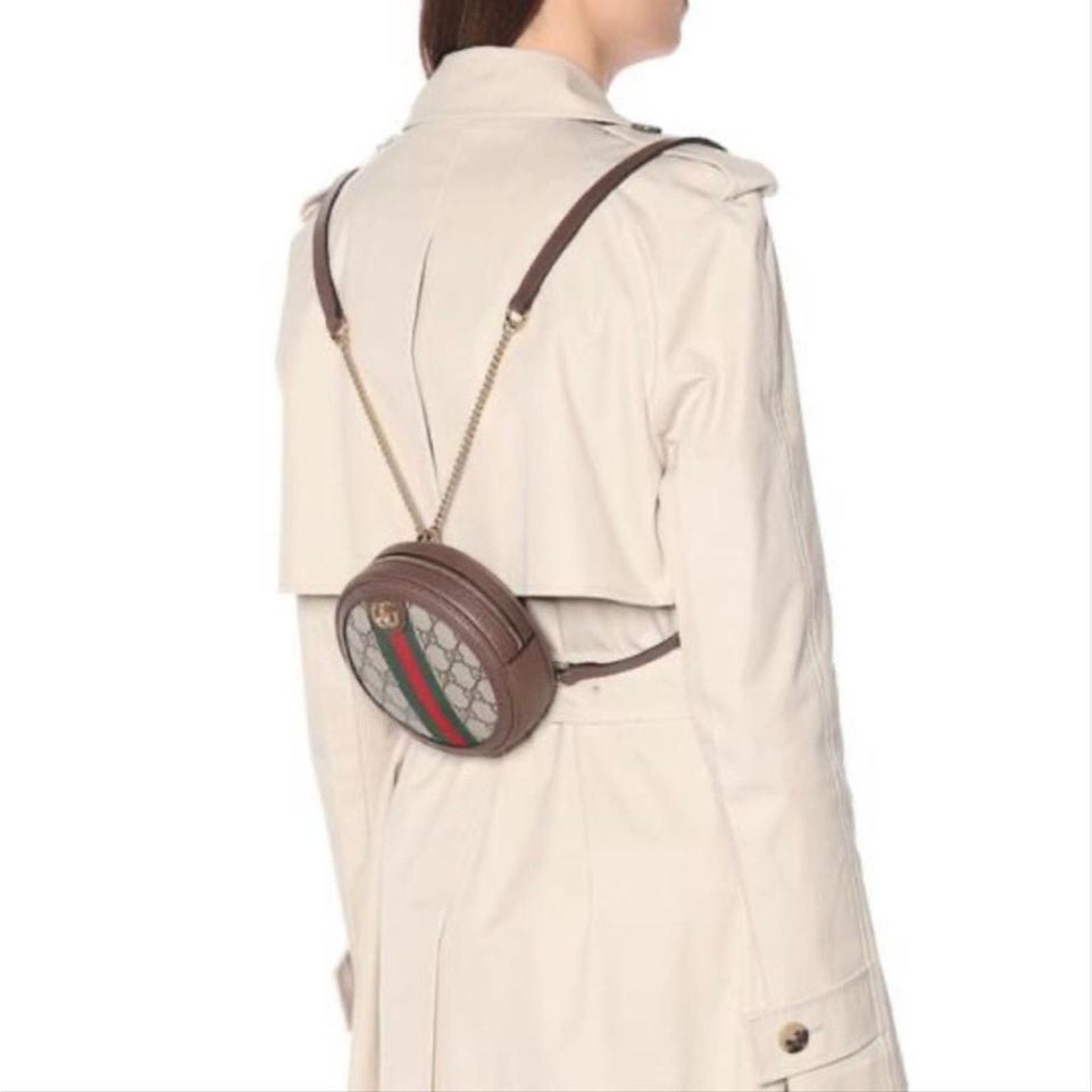 Gucci Ophidia GG logo round backpack Size ONE SIZE - 4 Thumbnail