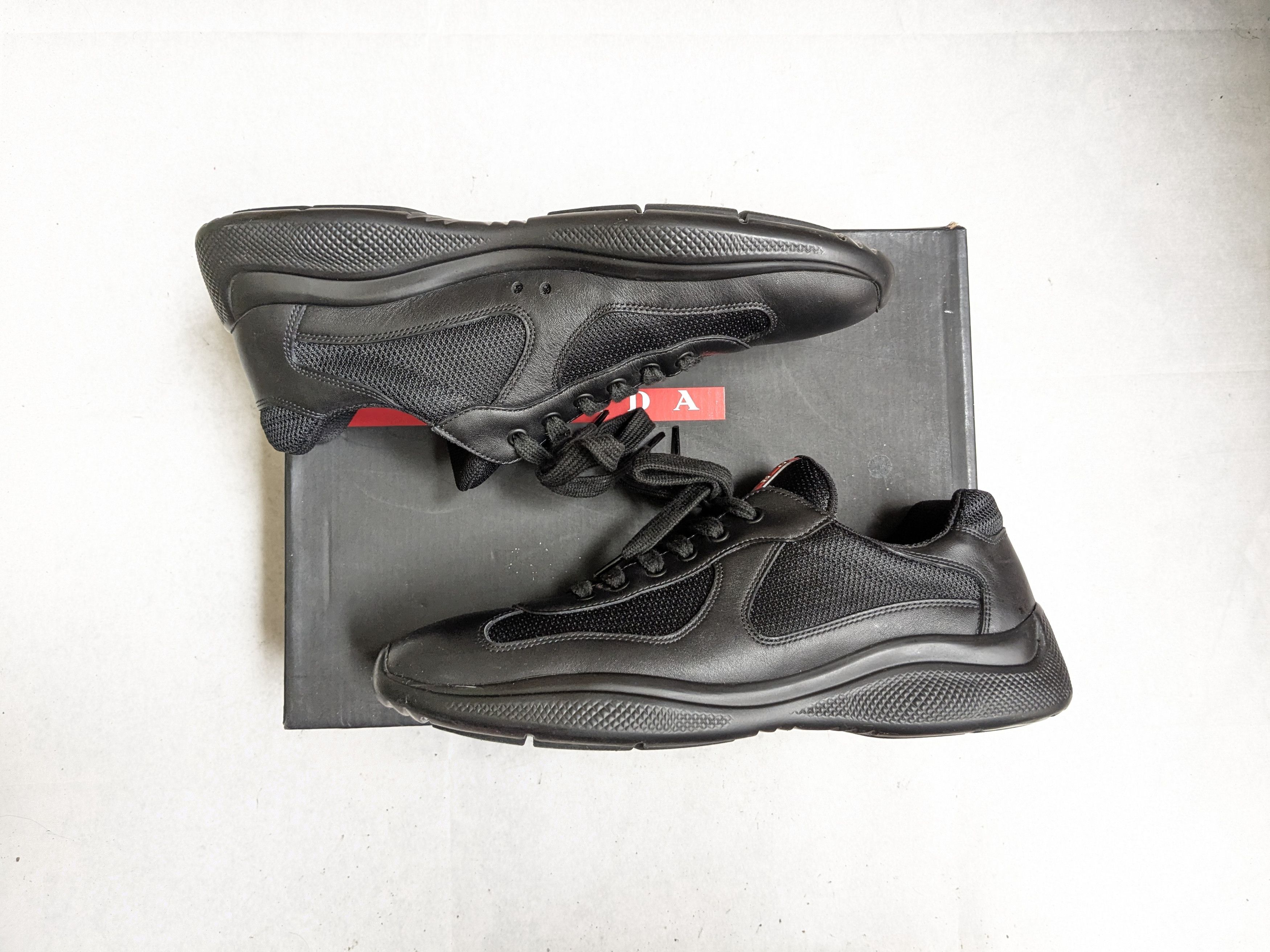 Prada Prada America's Cup Sneakers Black 11 Low Tops Red Size US 11 / EU 44 - 4 Thumbnail