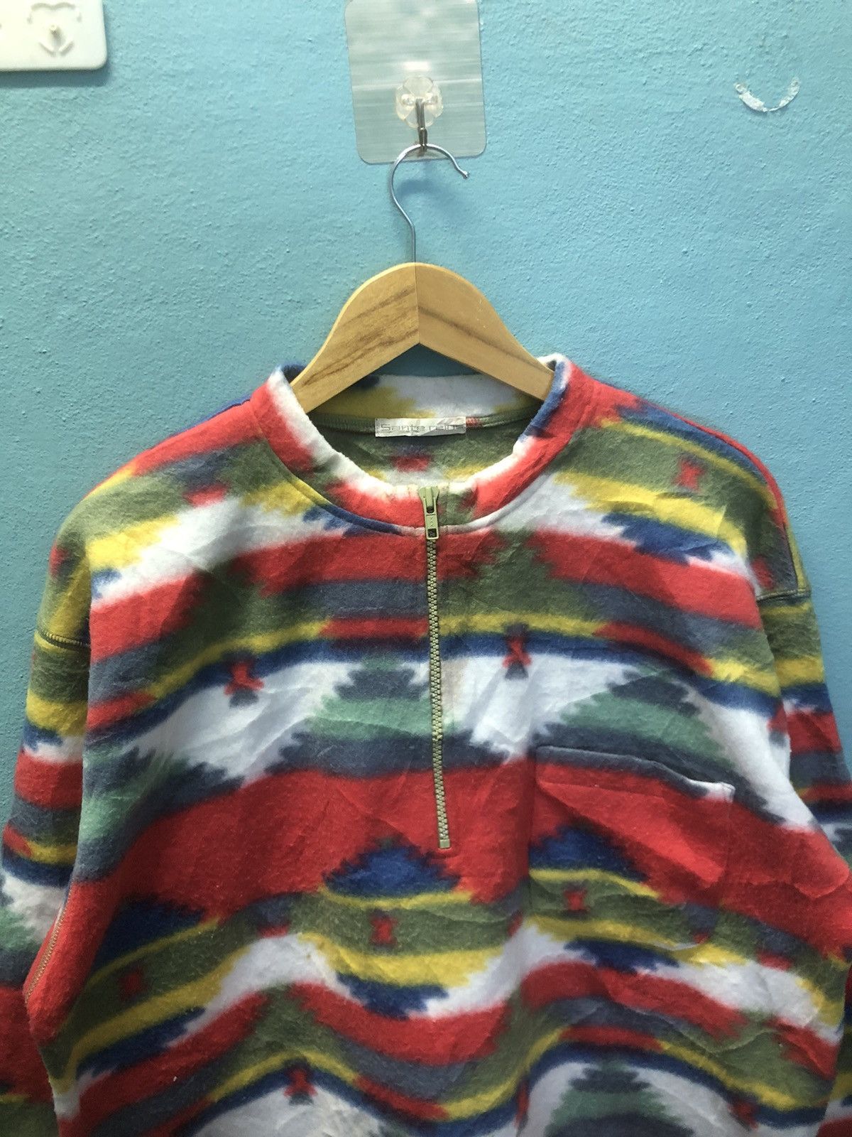 Japanese Brand × Vintage Sante reins navajo fleece sweatshirt Size US XL / EU 56 / 4 - 2 Thumbnail