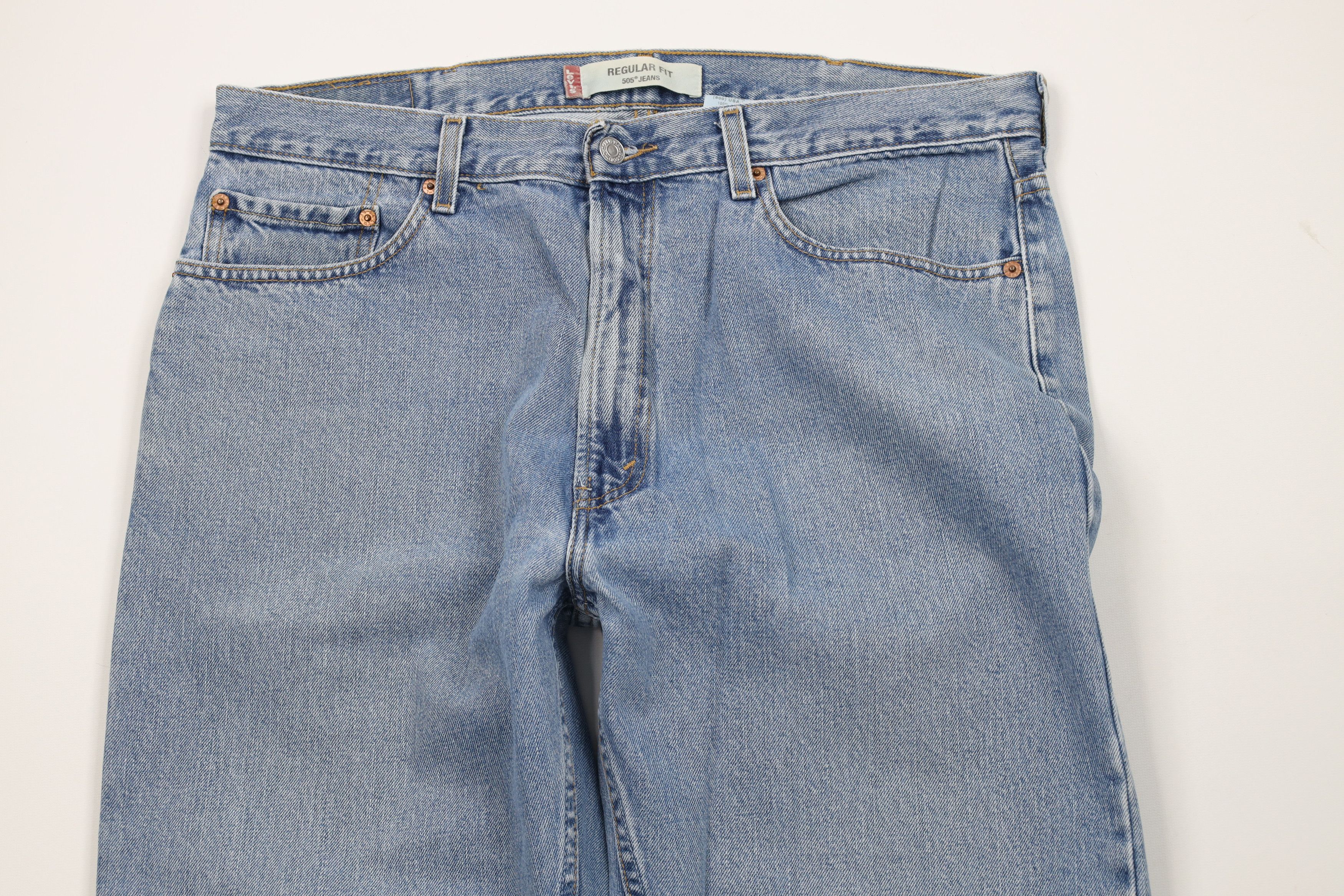 Levi's Vintage Y2K 2003 Levis 505 Regular Straight Leg Denim Jeans Size US 38 / EU 54 - 2 Thumbnail