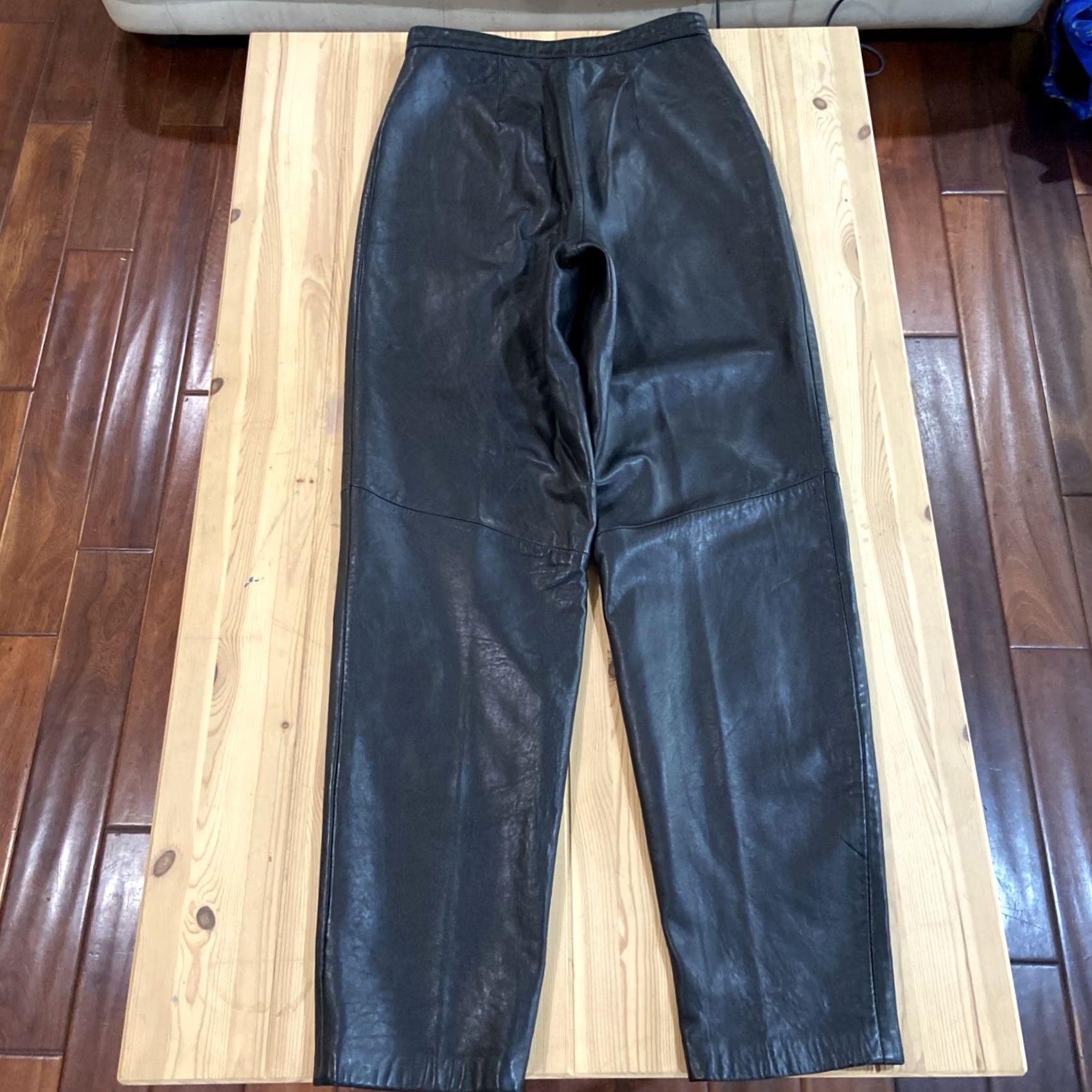 Vintage Valerie Stevens Leather Pants Women’s 8 Black Lined Straight Fit 90s Punk Biker Grunge Formal Workwear Size 30" / US 8 / IT 44 - 7 Thumbnail