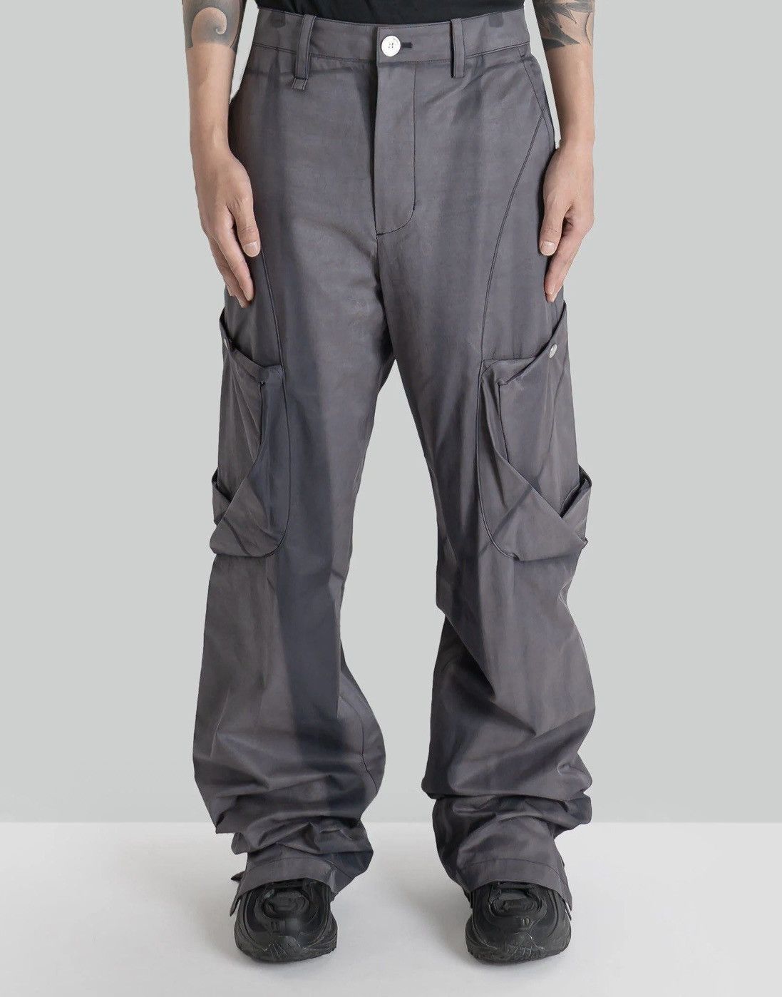 JiyongKim SUN-BLEACHED DRAPED POCKET TROUSERS Size US 30 / EU 46 - 2 Thumbnail