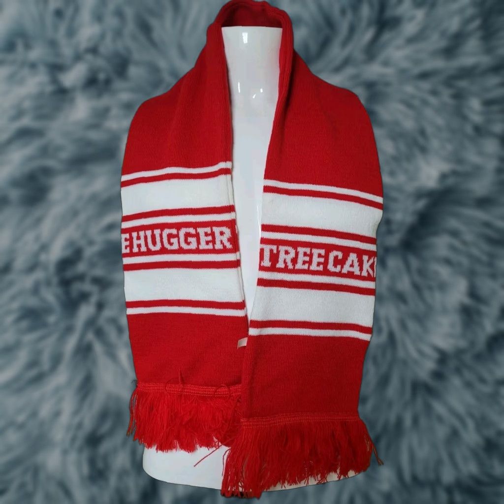 Vintage LITTLE DEBBIE Scarf Red White Stripe Women Rectangle Scarf Christmas Holiday Logo USA Geek Food Snack Cakes Mens Women Girls Boys Size ONE SIZE - 1 Thumbnail
