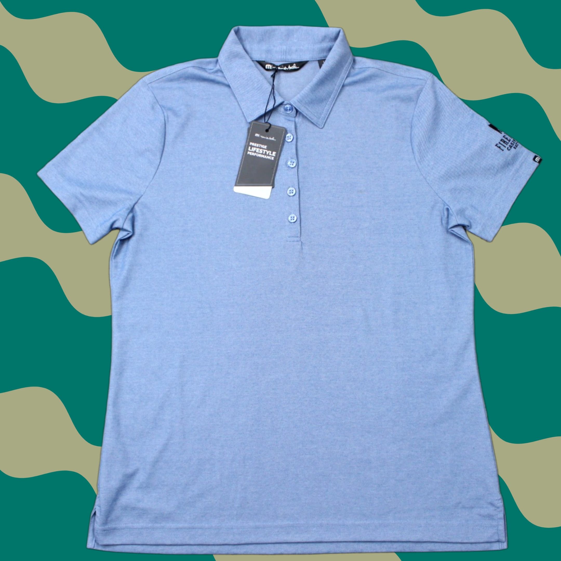 TravisMathew Travis Mathew Polo Shirt NWT Womens Large Blue Oceanside Pima Cotton/Poly S/S Size L / US 10 / IT 46 - 1 Thumbnail