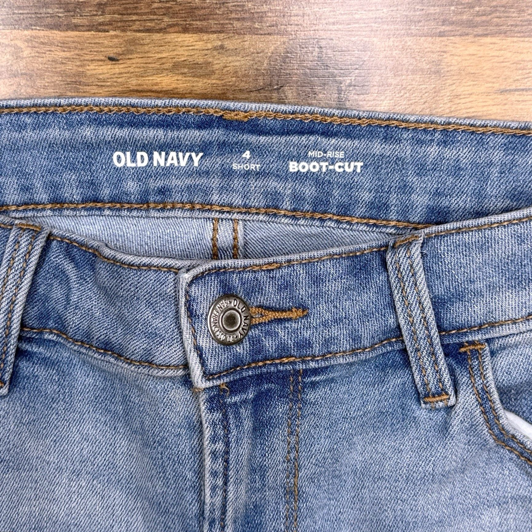 Old Navy Old Navy Jeans Bootcut Womens 4 Short Denim Cotton Blend Stretch 5-Pocket City Rise High Blue Size 27" / US 4 / IT 40 - 4 Thumbnail