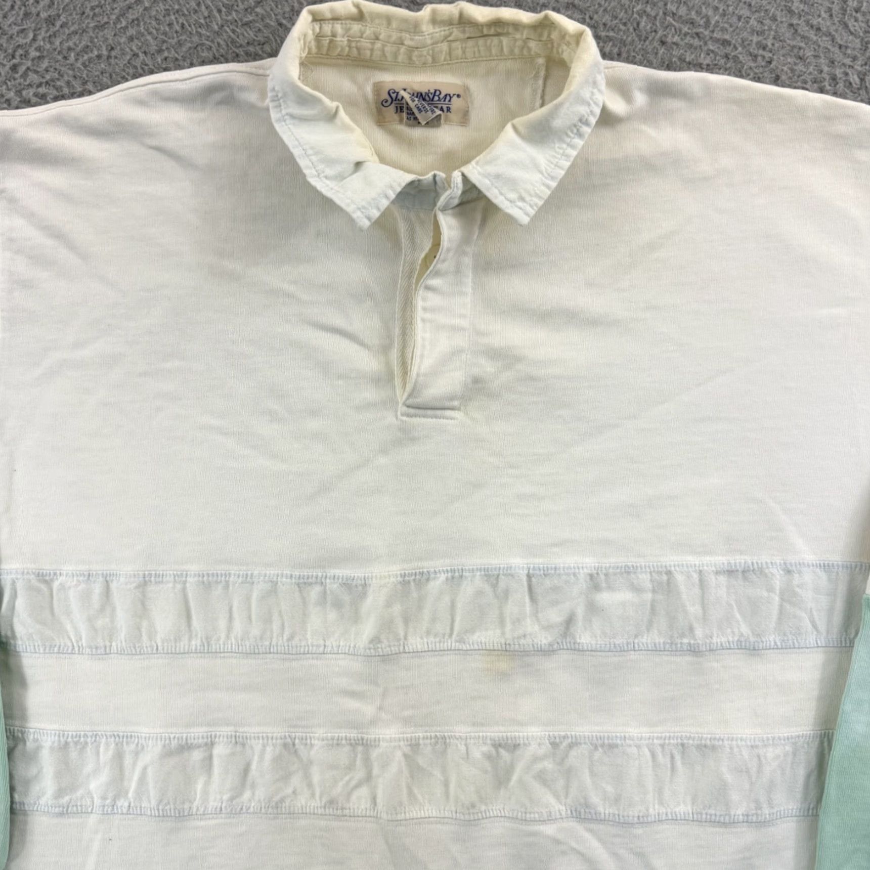 Vintage VINTAGE St John's Bay Shirt Mens XL Striped Long Sleeve Rugby 90s Polo Striped Size US XL / EU 56 / 4 - 3 Thumbnail
