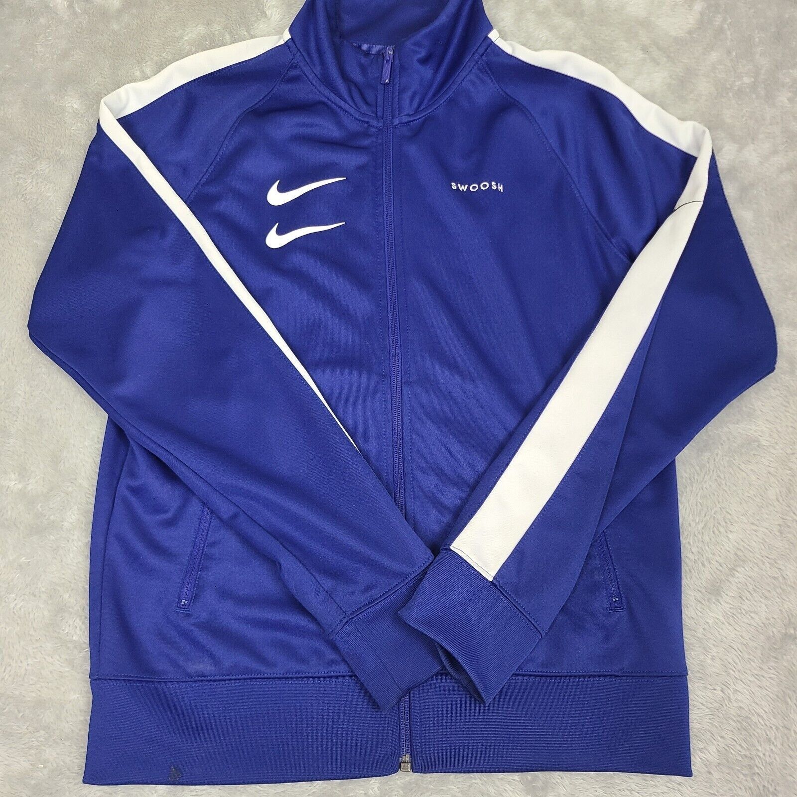 Nike Nike Jacket Mens Small Blue Basketball Swoosh Full Zip Trac Size US S / EU 44-46 / 1 - 1 Thumbnail