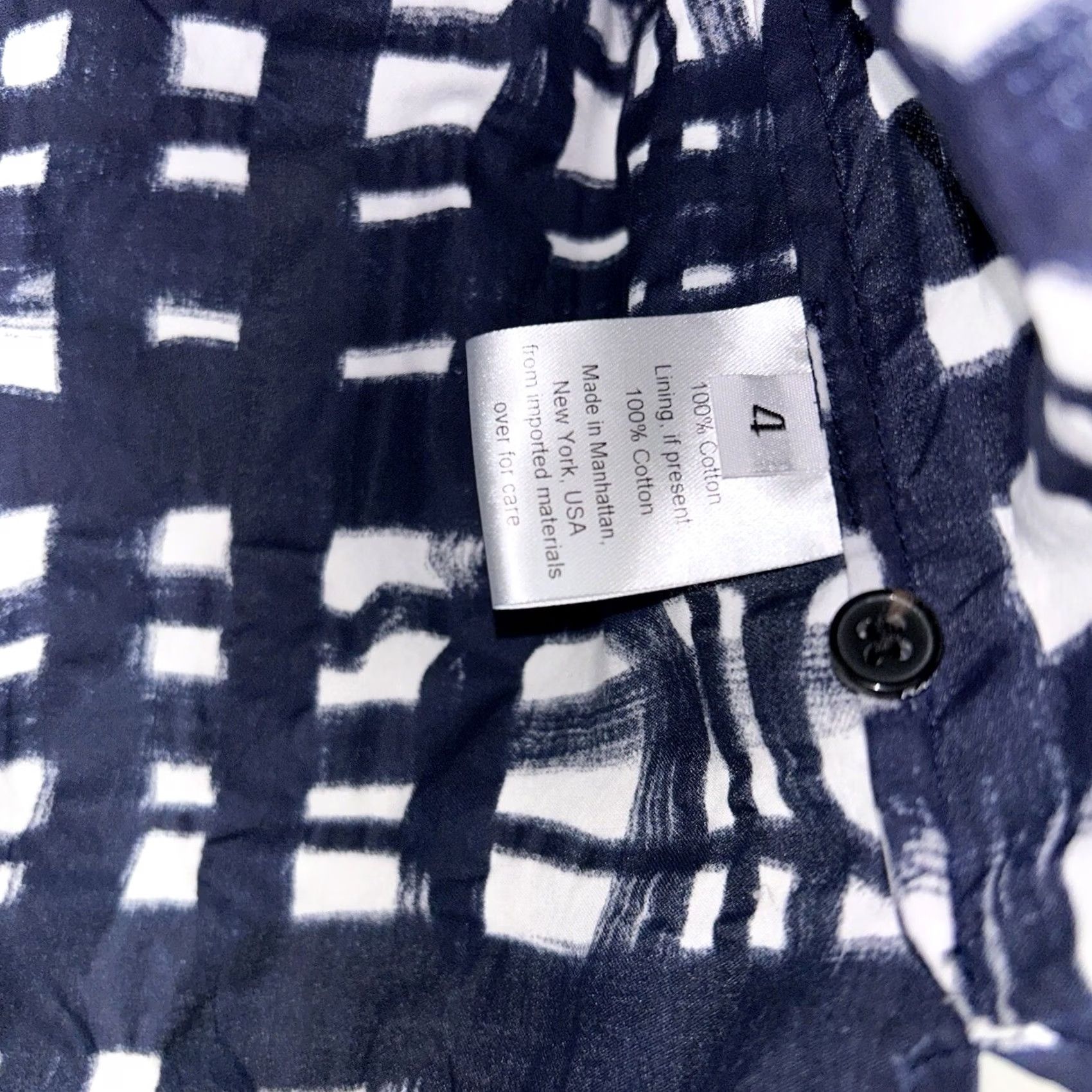 Rachel Comey Rachel Comey Button-Up Top Jacket Long Sleeve Women’s 4 Blue Art Pattern Knit 100% Cotton Casual Everyday Urban Fashion Modern NY Designer Womens Size S / US 4 / IT 40 - 5 Thumbnail