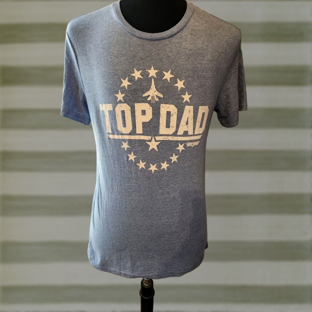 Vintage Top Gun Top Dad T Shirt Mens M Blue Short Sleeve Crew Neck Graphic Shirt Size US M / EU 48-50 / 2 - 1 Thumbnail