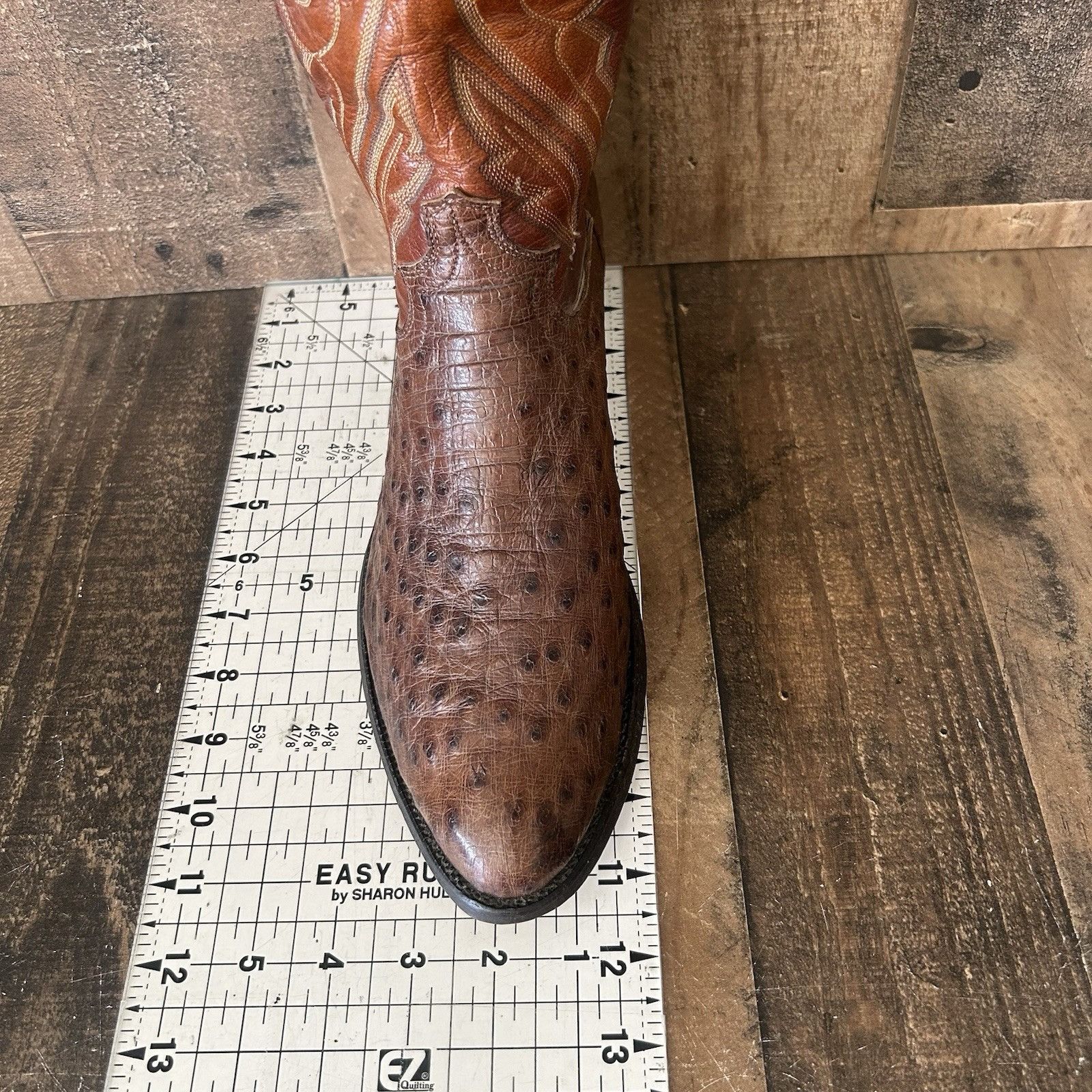 Justin Boots Justin Vintage Y5333 Ostrich Cowboy Boots Mens 9.5 E Size US 9.5 / EU 42-43 - 5 Thumbnail