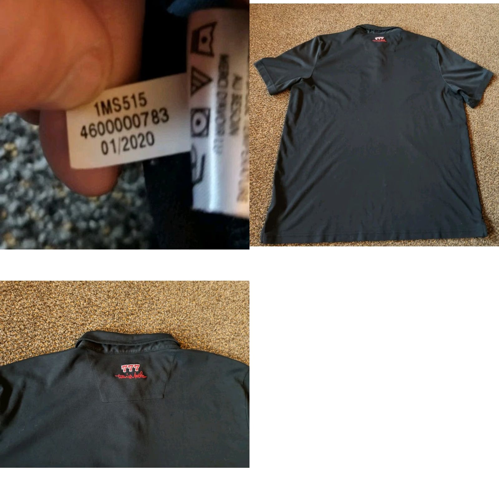 TravisMathew Travis Mathew Mens Polo Shirt Black 2XL Vegas Lucky 777 Winner 100 Dollar Bills Size US XXL / EU 58 / 5 - 8 Thumbnail