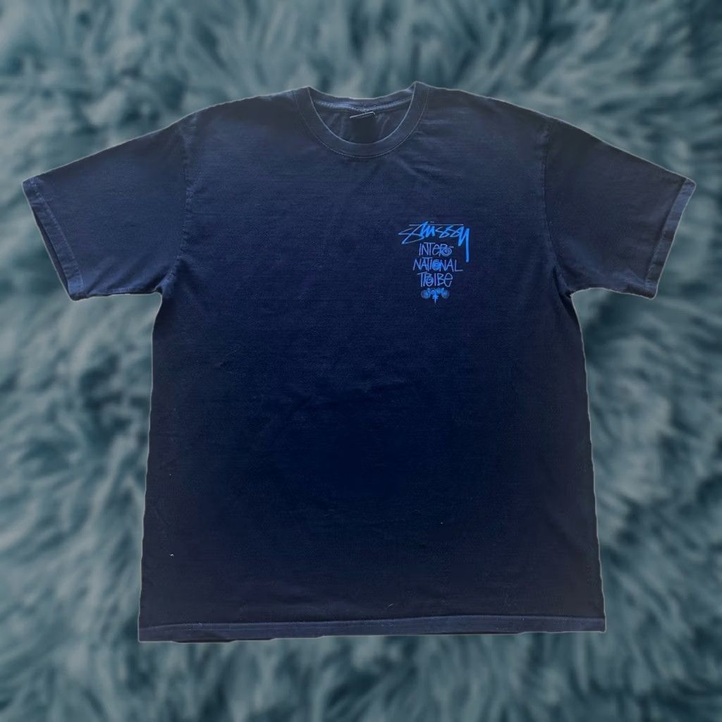 Vintage VINTAGE Stussy T-Shirt Mens XL Black Blue Tribal International Crew Neck Short Sleeve Logo Cotton Regular Chest 23” 28.75” 2020-2029 Size US XL / EU 56 / 4 - 1 Thumbnail