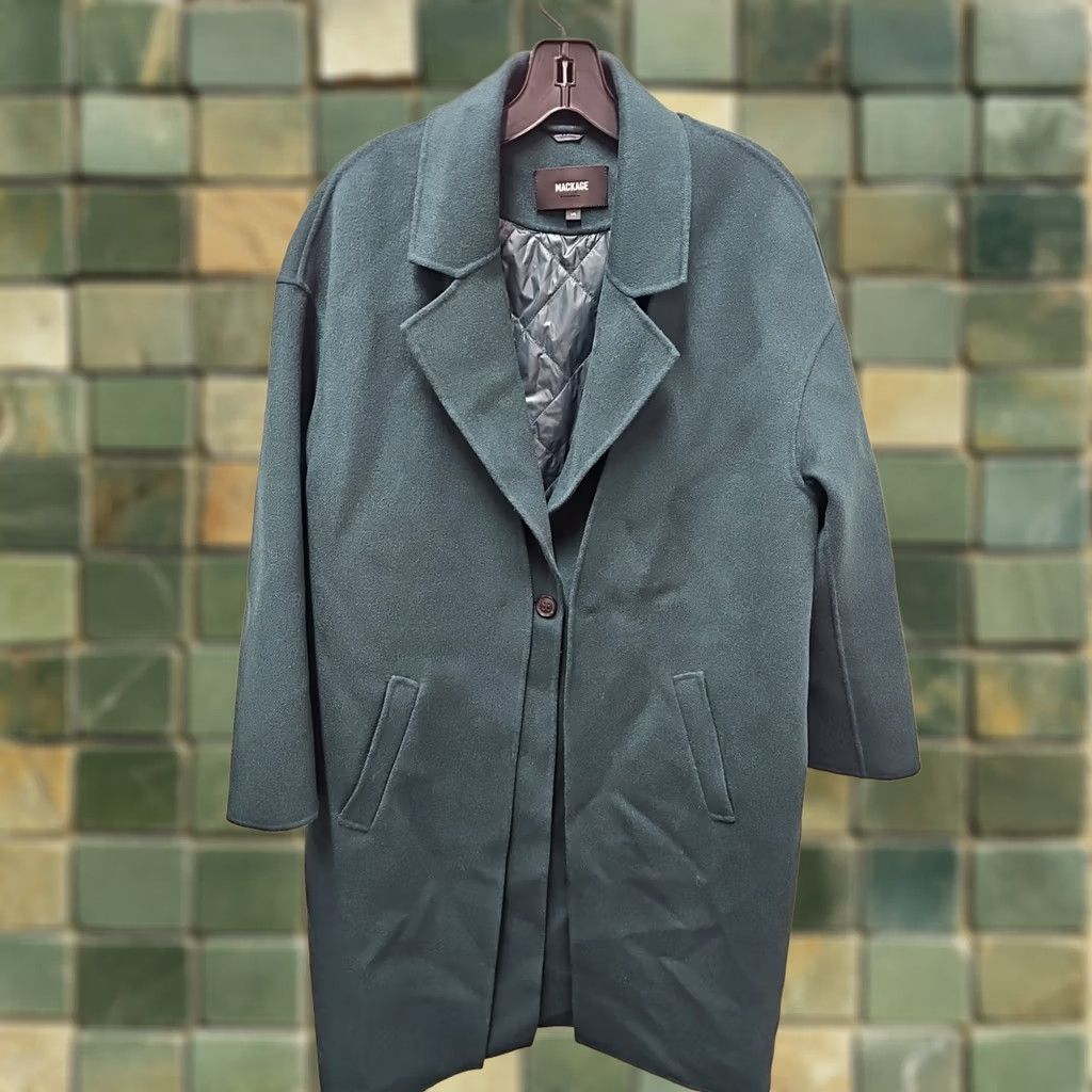 Mackage Mackage Coat Wool Parka Woman’s Green Large Chest 22 Length 40 Down Insulation Wool & Nylon Jacket Size L / US 10 / IT 46 - 1 Thumbnail