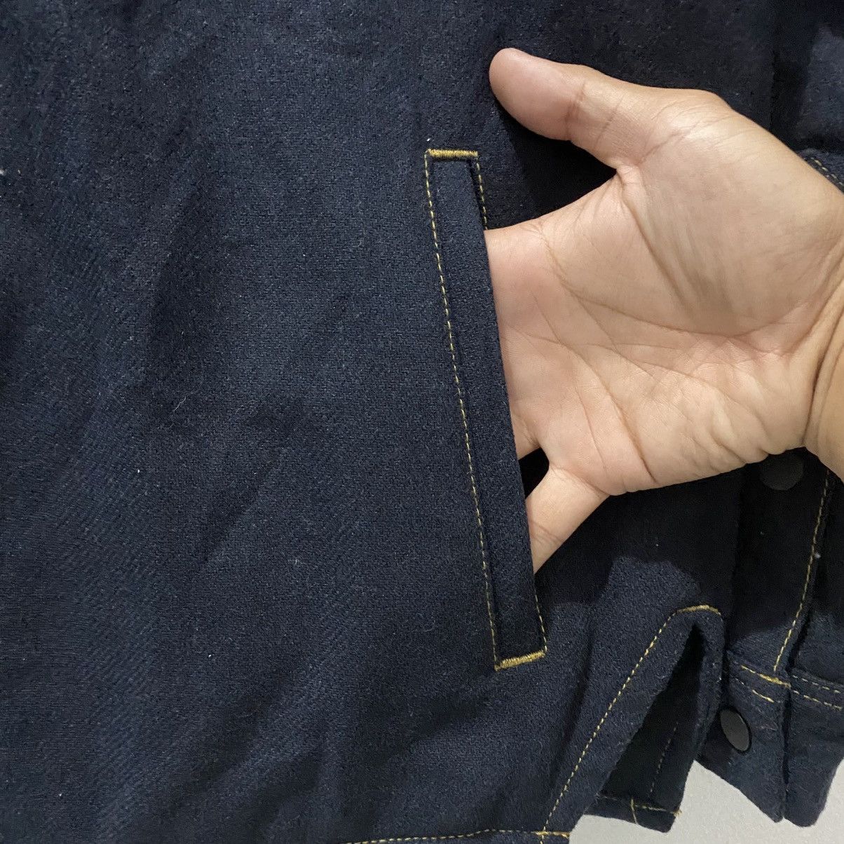 Onitsuka Tiger Onitsuka Tiger Denim/Wool Jacket Size US S / EU 44-46 / 1 - 7 Thumbnail