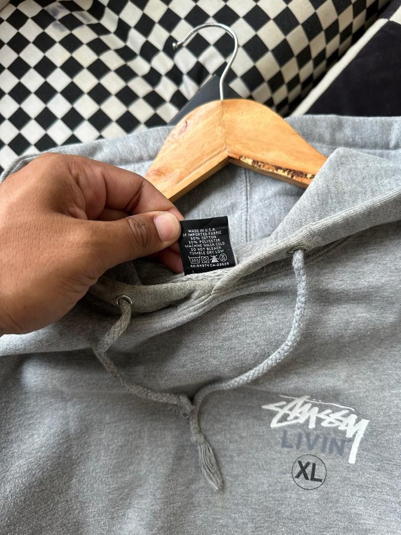 Stussy × Vintage STUSSY LIVIN HOODIE Size US M / EU 48-50 / 2 - 7 Thumbnail