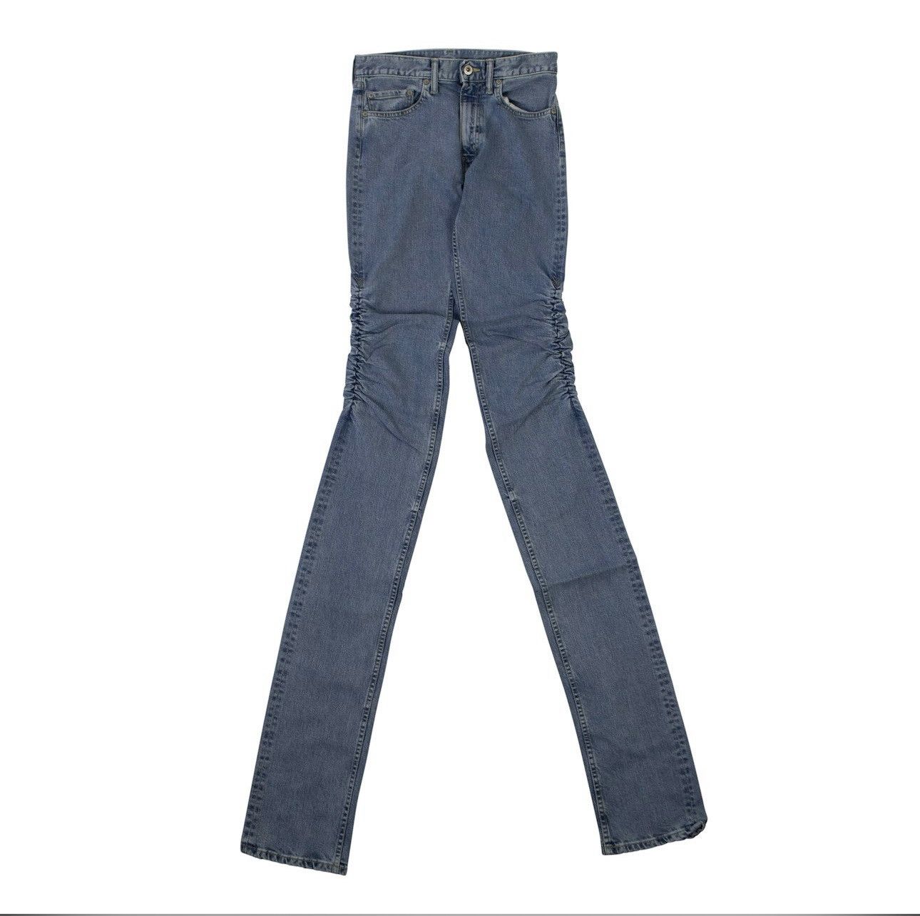 Image of Vlone Stacked Runway Jeans in Blue Denim, Men's (Size 30)