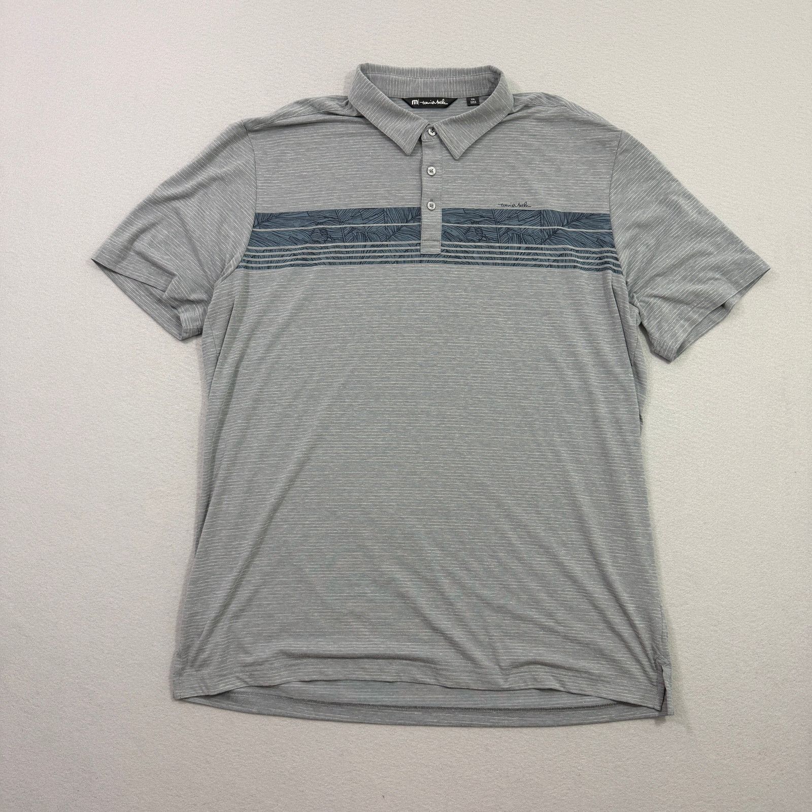 TravisMathew TravisMathew River Town Golf Polo Shirt Men's 2XL Gray Blue Size US XXL / EU 58 / 5 - 1 Thumbnail