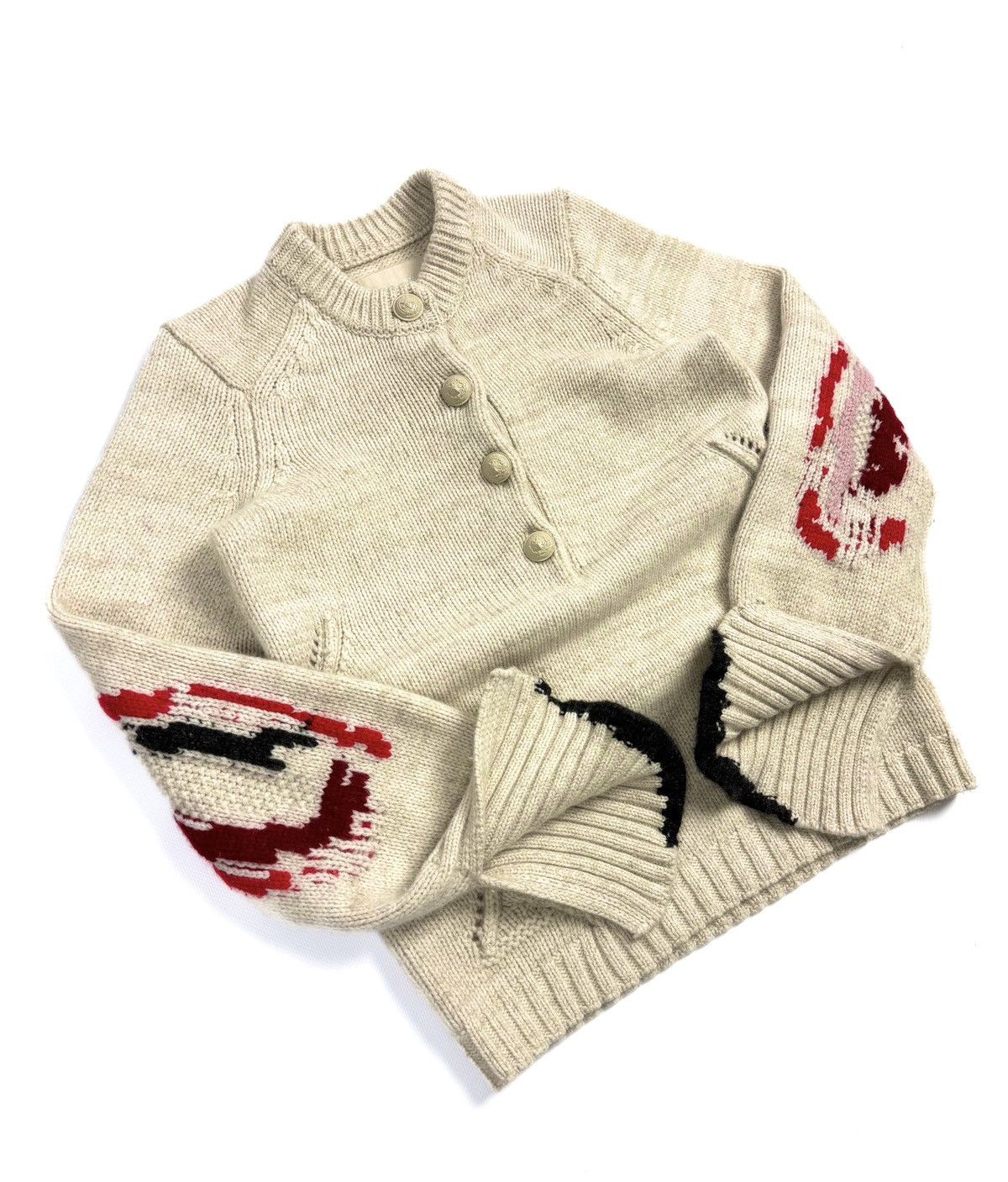 Zadig & Voltaire Zadig & Voltaire Beige Wool Cashmere Knit Sweater Jumper XS Size XS / US 0-2 / IT 36-38 - 4 Thumbnail