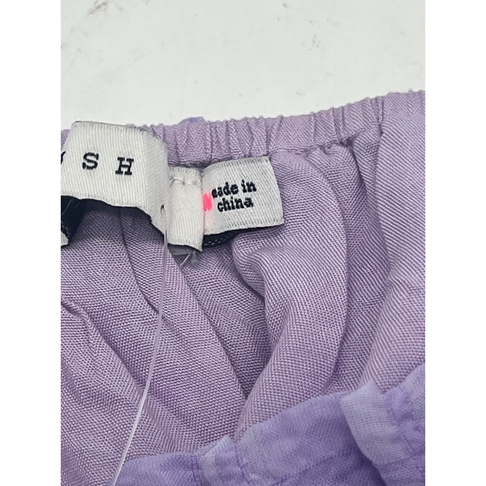 Other Lush women’s Cropped Volume Sleeves Peplum Top, Lilac, Sz. M Size M / US 6-8 / IT 42-44 - 5 Thumbnail