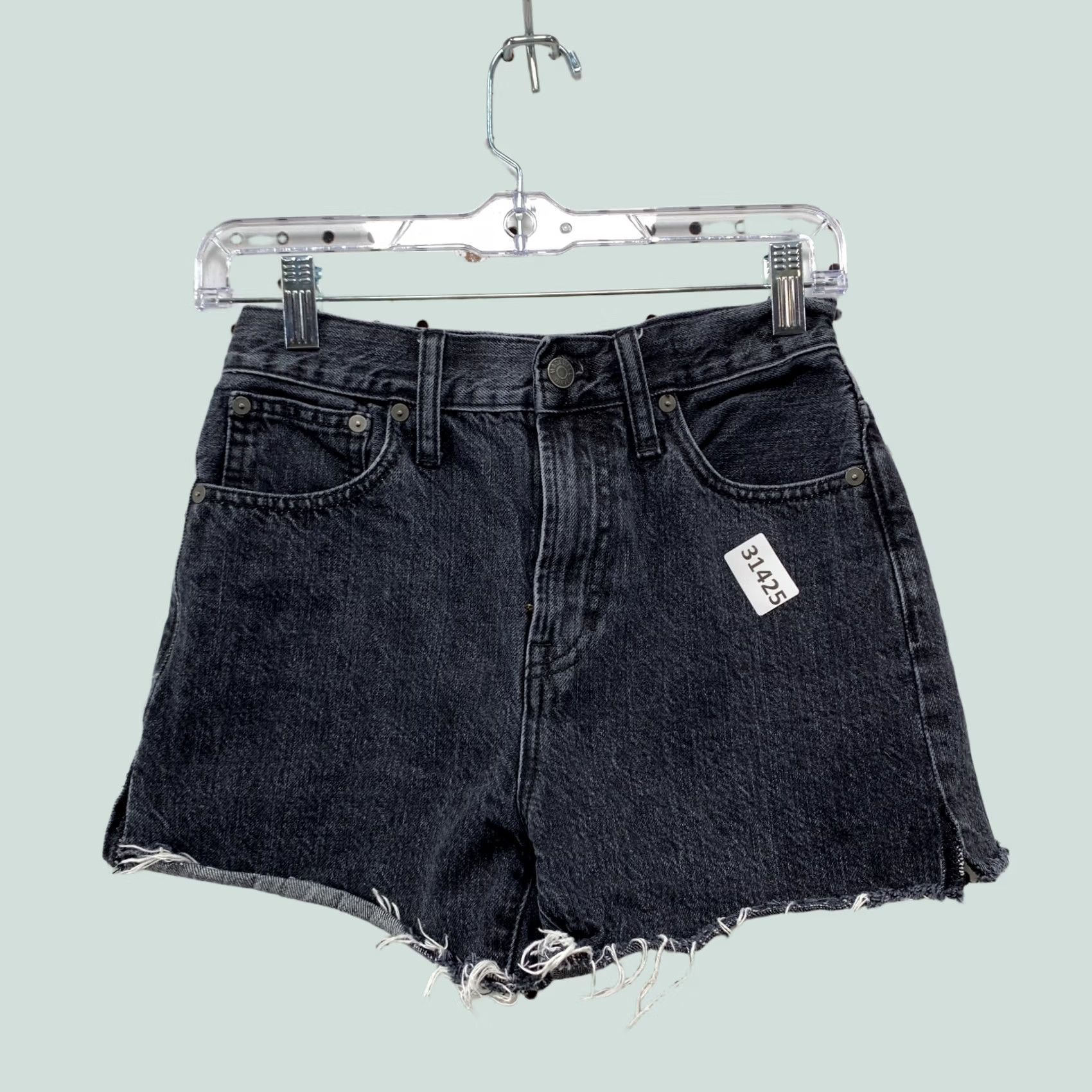 Madewell Madewell Black Denim Cut Off Perfect Jeans Shorts WOmens Size 23 Fits 24x3 Size 40" / US 18 - 1 Thumbnail
