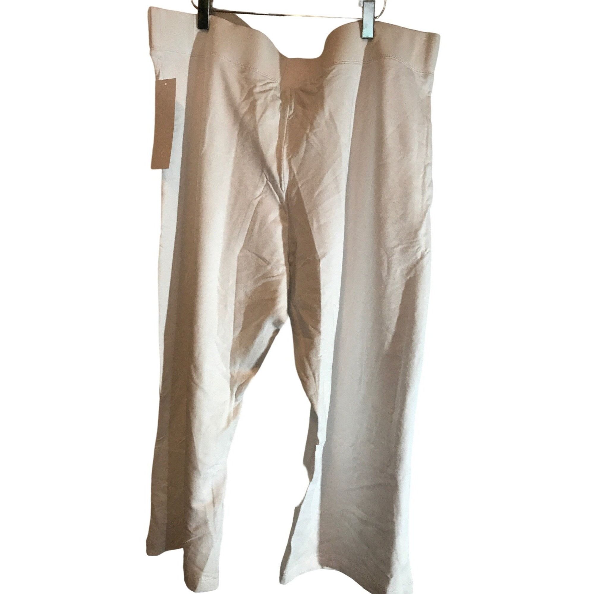 Designer Christine Alexander XXL Large White Cotton Capri Pant Sweats Size 42" / US 20 - 8 Thumbnail