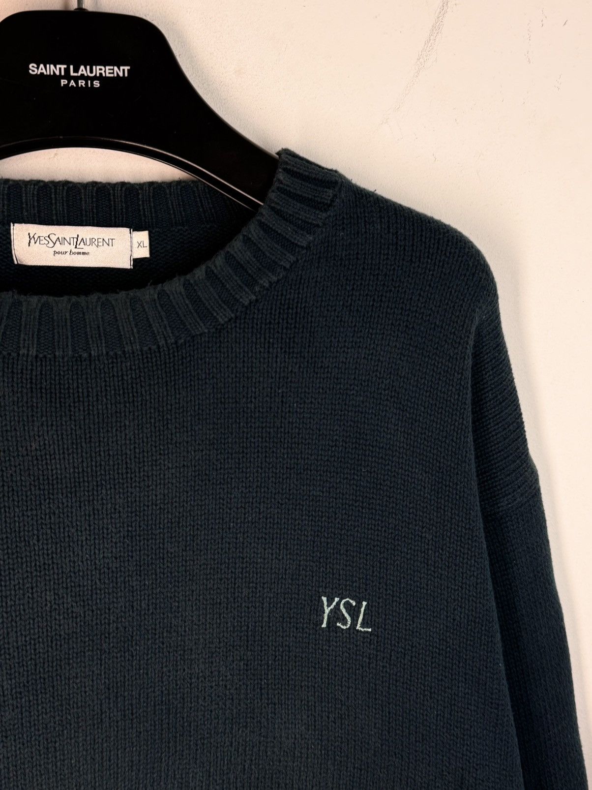 Yves Saint Laurent YSL Sweater Knit Old Money Vintage Yves Saint Laurent Size US XL / EU 56 / 4 - 1 Thumbnail