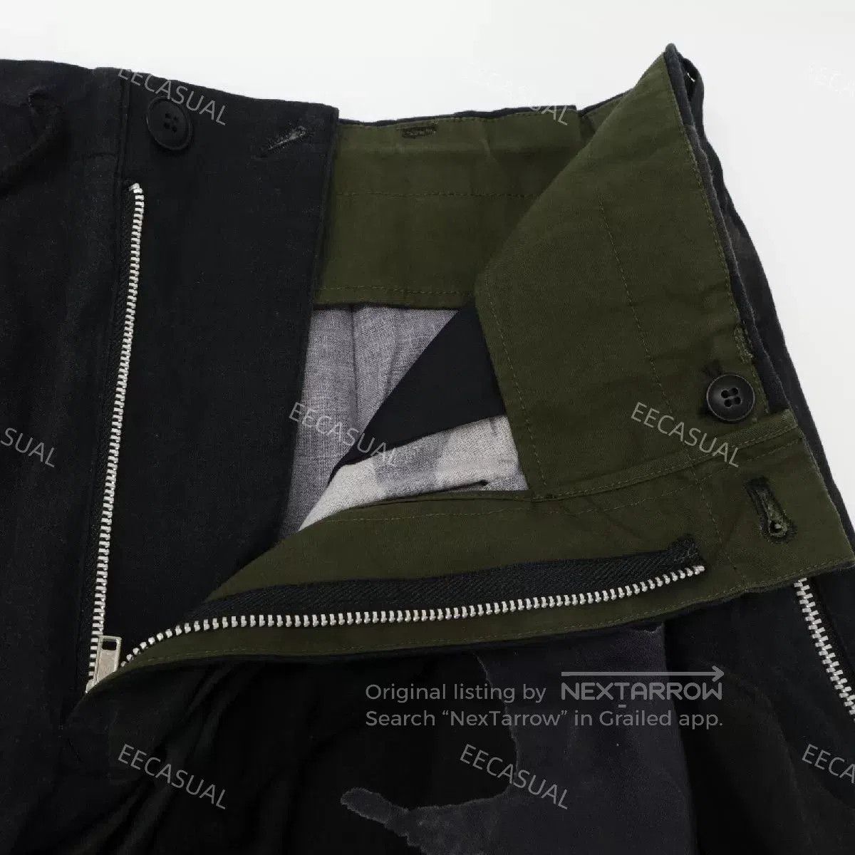 Yohji Yamamoto Yohji Yamamoto Black Purple Printed Pants. Size US 28 / EU 44 - 6 Thumbnail