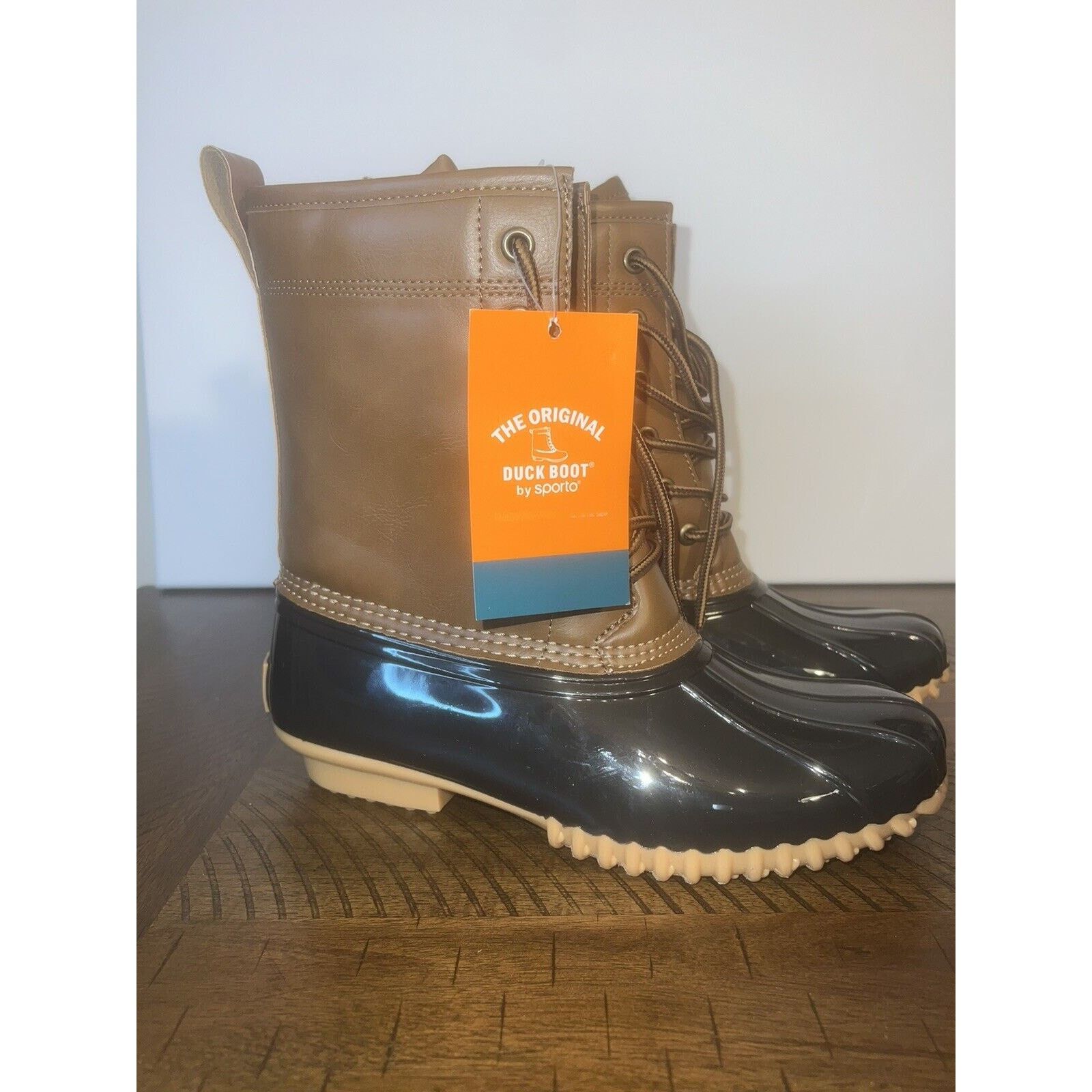 Other Sporto Ariel Duck Boots Mid-Calf Women's Size 6 Beige Navy Size US 6 / IT 36 - 1 Thumbnail