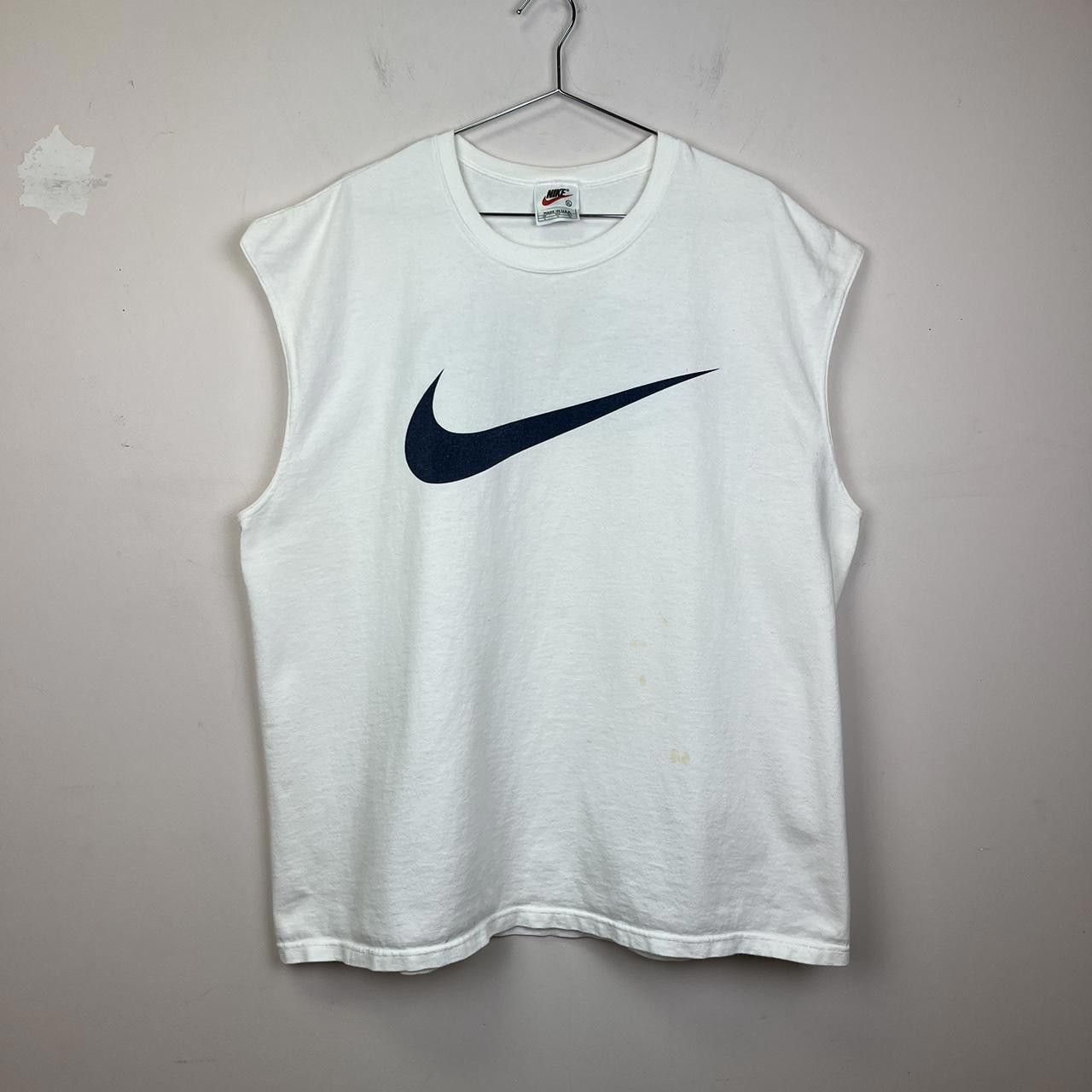 Nike Nike Sleeveless T-Shirt Bold Logo 90s Big Logo Vintage Size US XL / EU 56 / 4 - 1 Thumbnail