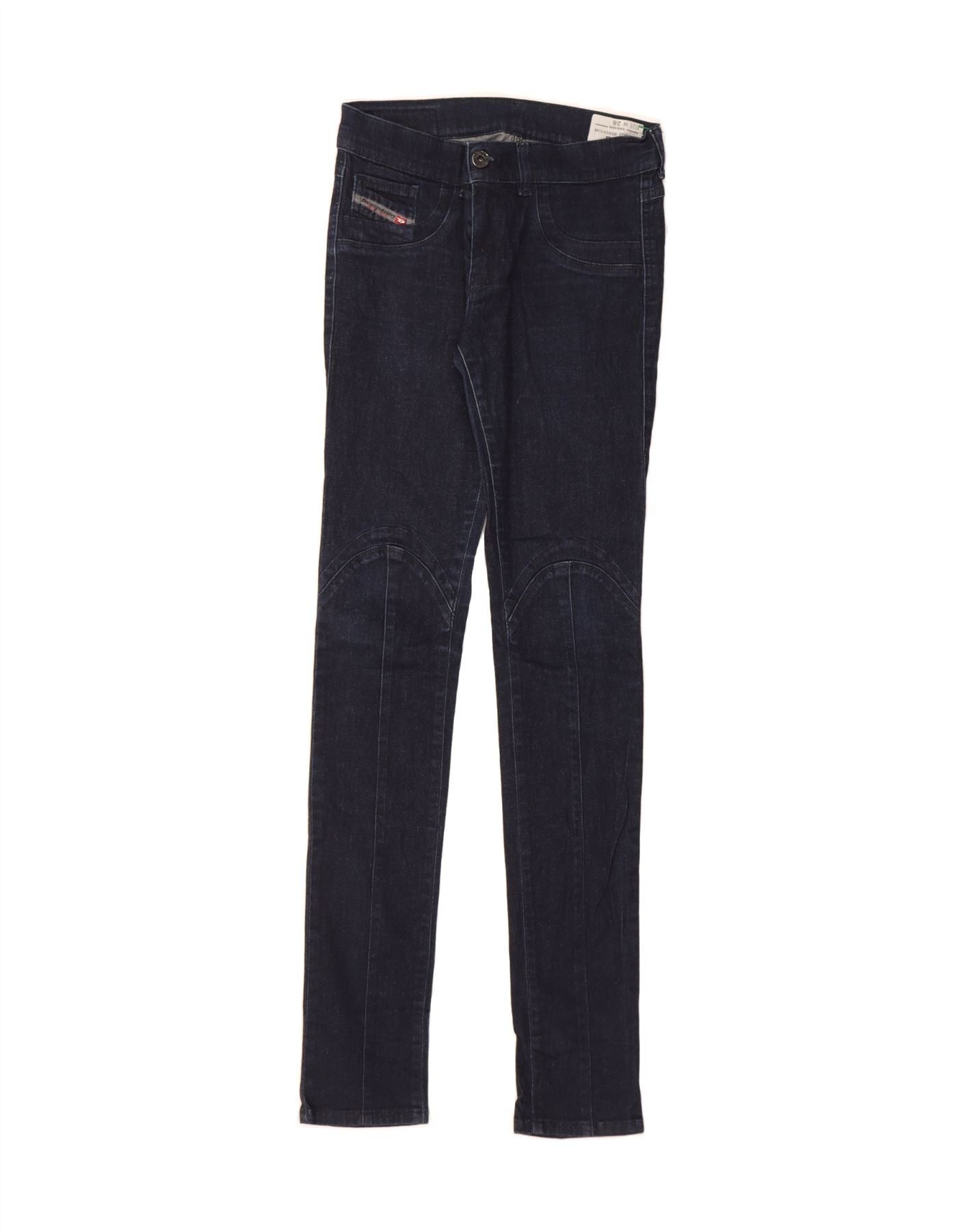 Diesel Womens Legging Super Slim Jeans W28 L31 Navy Blue Cotton Size 42" / US 20 - 1 Thumbnail