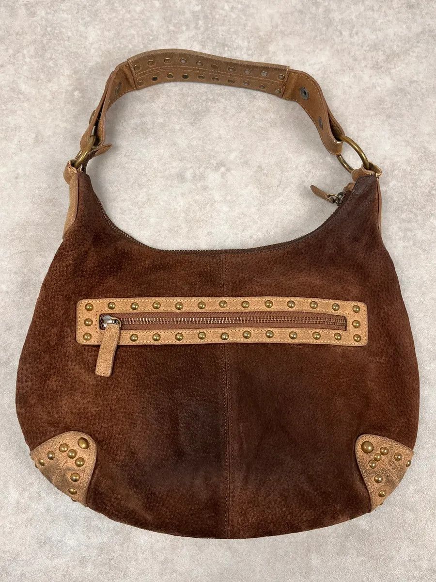 Roberto Cavalli AW2008 Cavalli Brown Pony Hair Studded Leather Handle Bag Size ONE SIZE - 6 Thumbnail