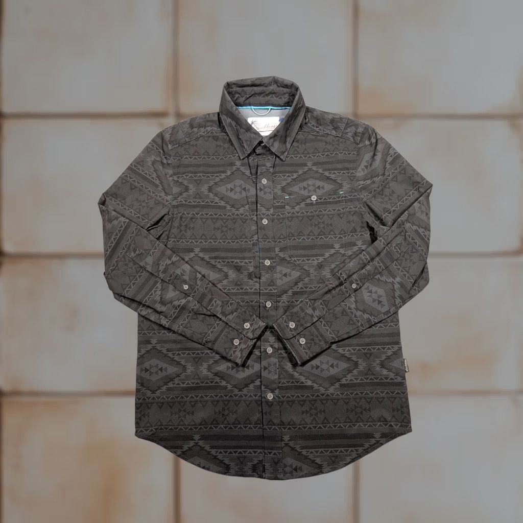 Chubbies Chubbies Shirt Mens Small Gray Aztec Geometric Long Sleeve Button Up Casual Size US S / EU 44-46 / 1 - 1 Thumbnail